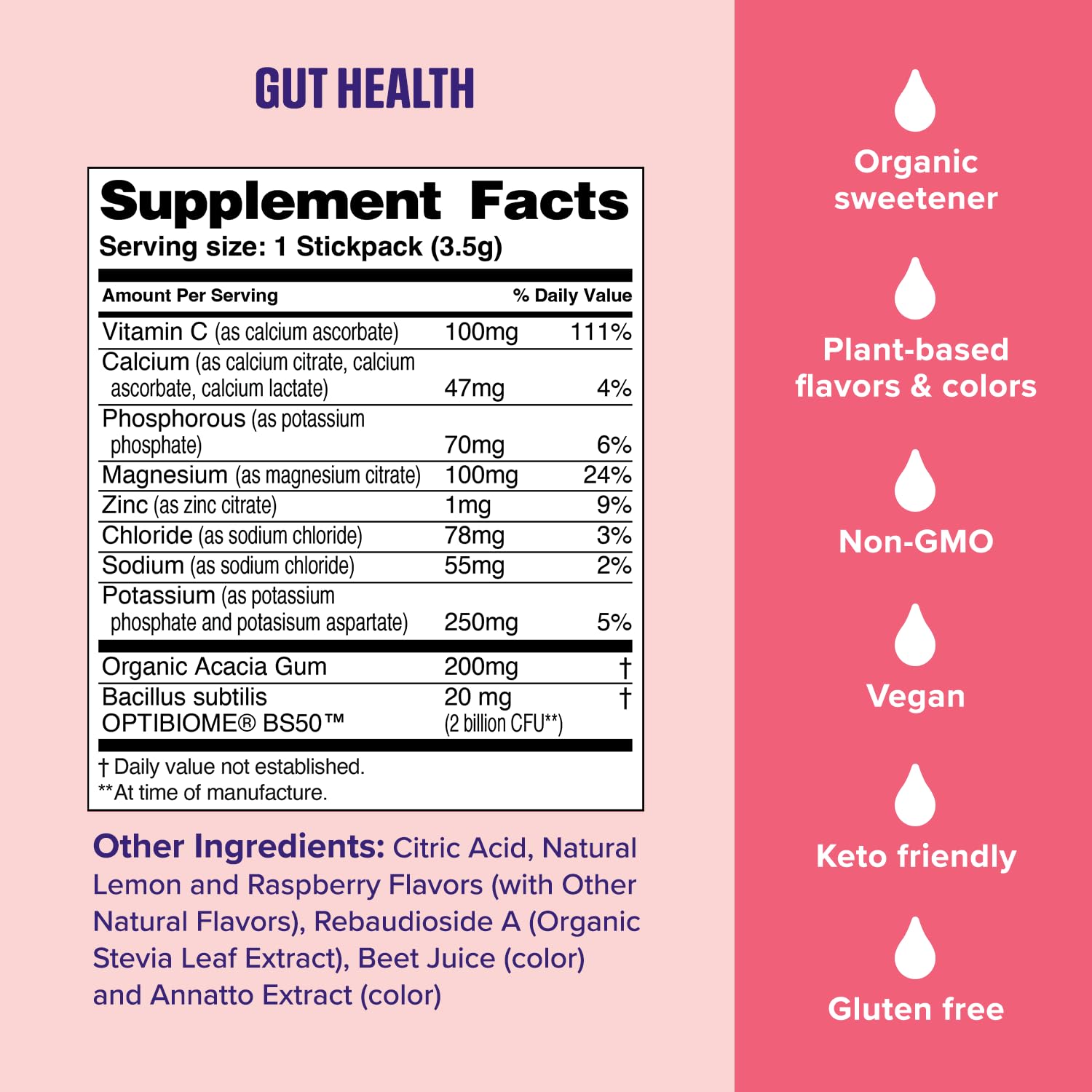 Foto 6 pulgar | Suplemento: Limonada De Frambuesa Ultima Replenisher Gut Health - Venta Internacional.