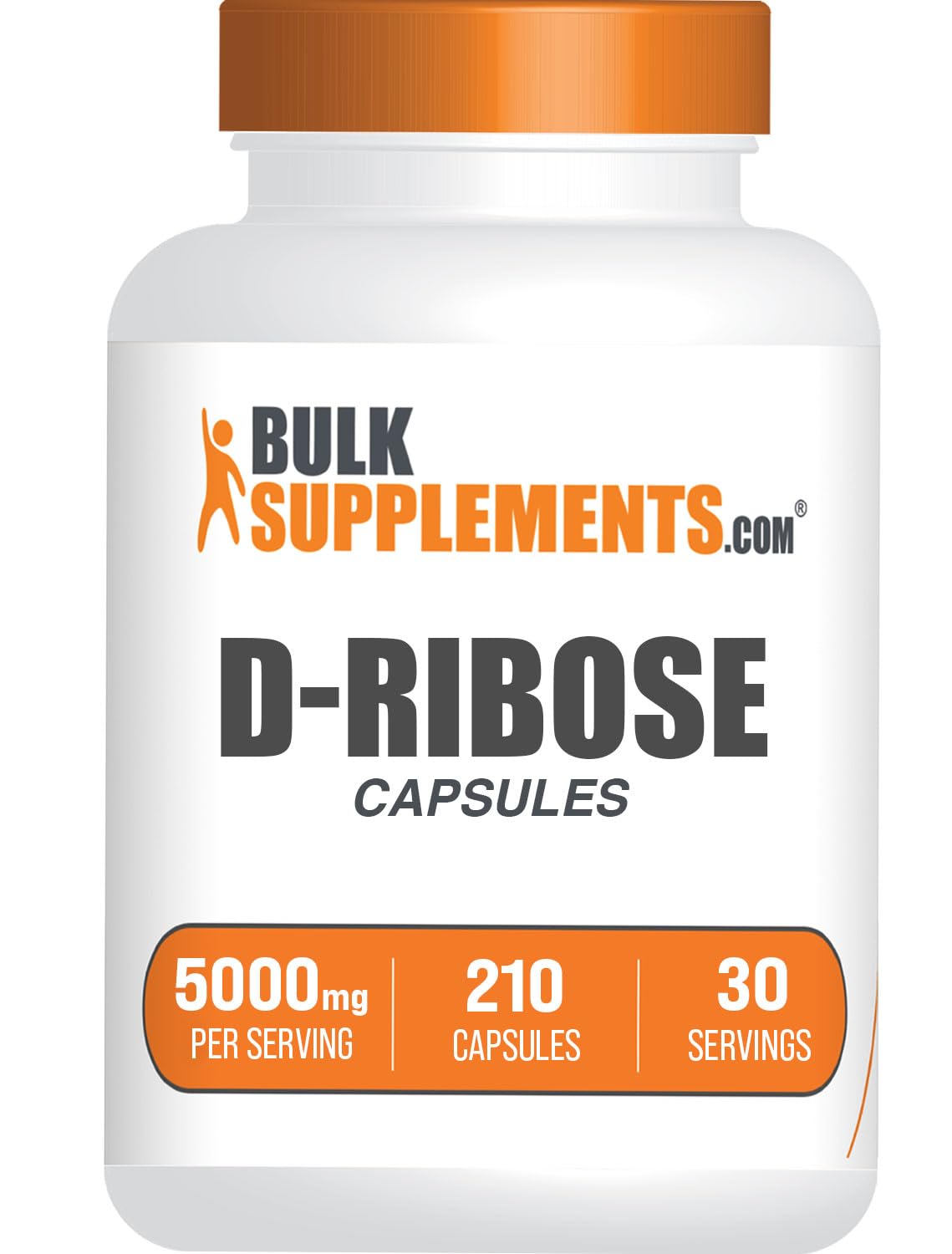 Suplemento Bulksupplements.com D-ribosa 5000 Mg 210 Cápsulas - Venta Internacional.