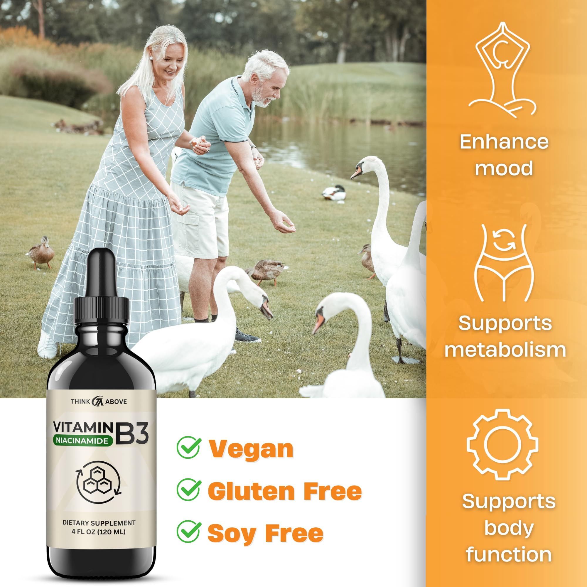 Foto 2 | Suplemento Think Above Liquid Vitamina B3 Niacinamida 120 Ml - Venta Internacional.