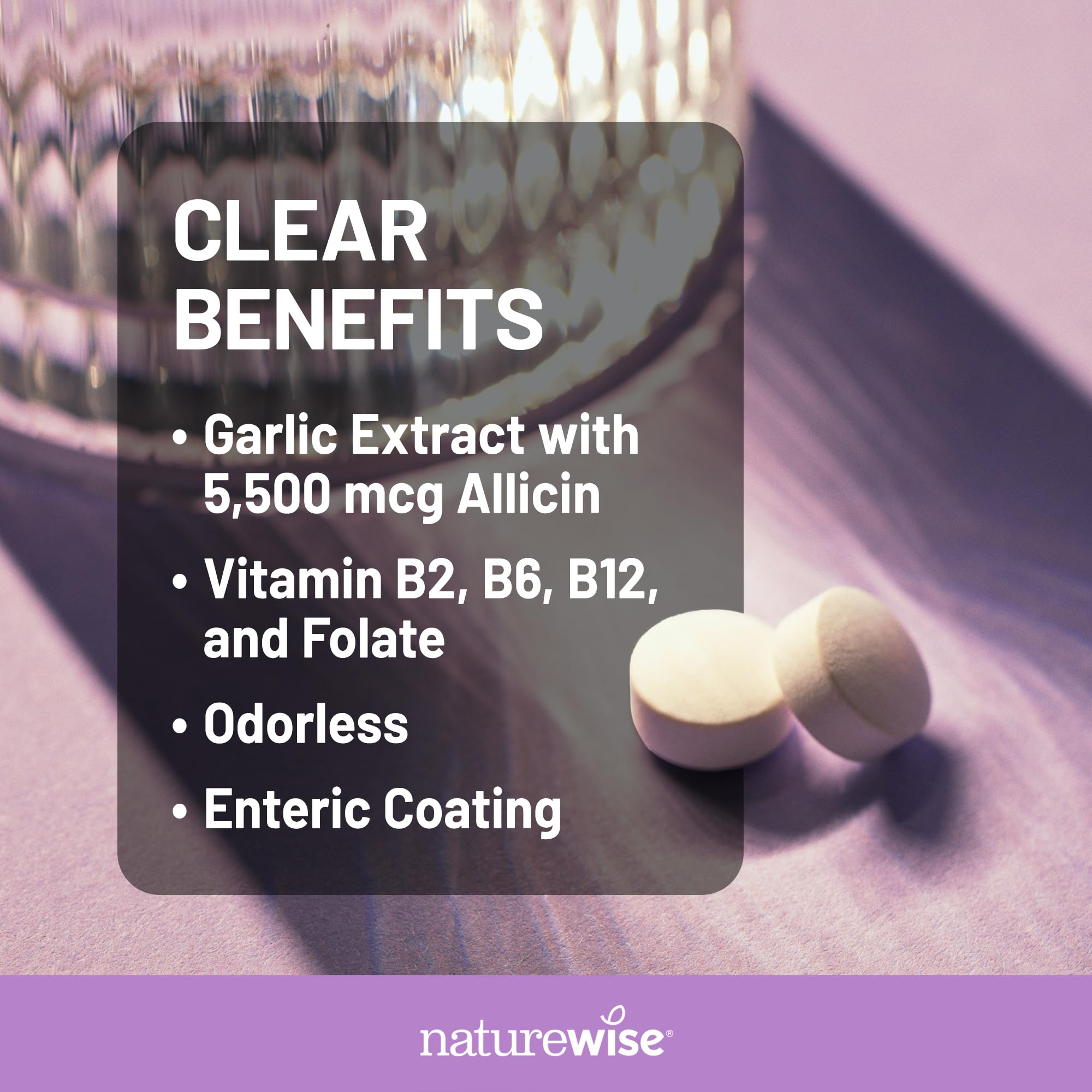 Foto 4 pulgar | Suplemento De Extracto De Ajo Naturewise De 5.5 Mg Con Vitaminas B Y C - Venta Internacional.