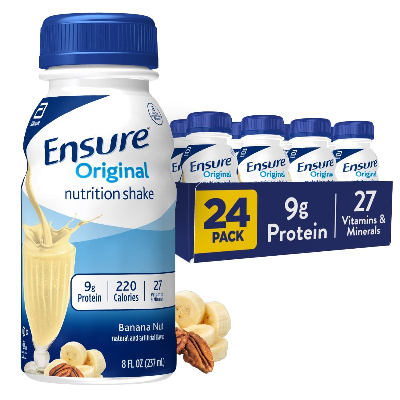 Foto 2 pulgar | Nutrition Shake Ensure Original Banana Nut  Paquete De 24 - Venta Internacional.