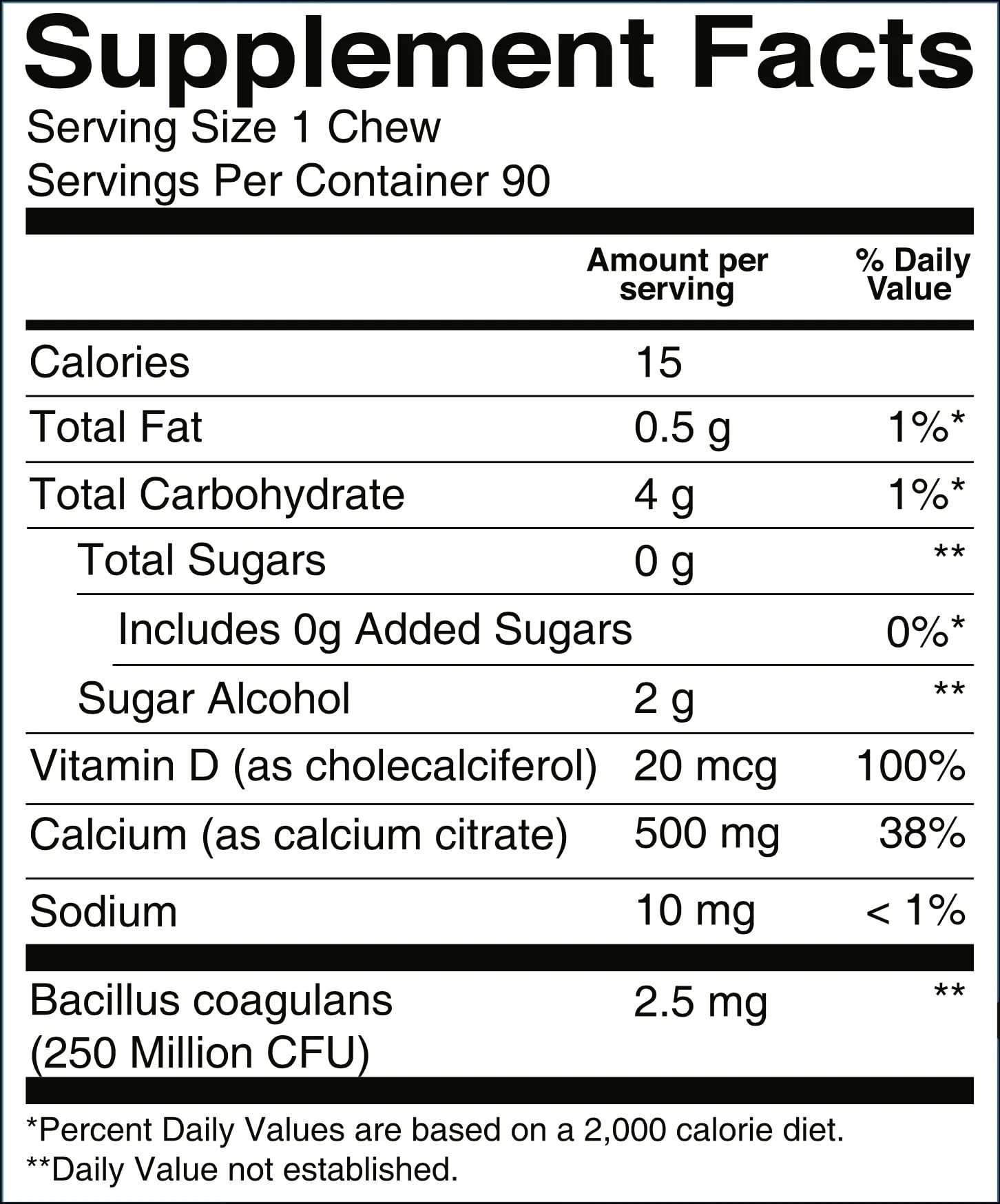 Foto 3 pulgar | Masticables Blandos Con Citrato De Calcio Bariatricpal 500 Mg Con Probióticos - Venta Internacional.