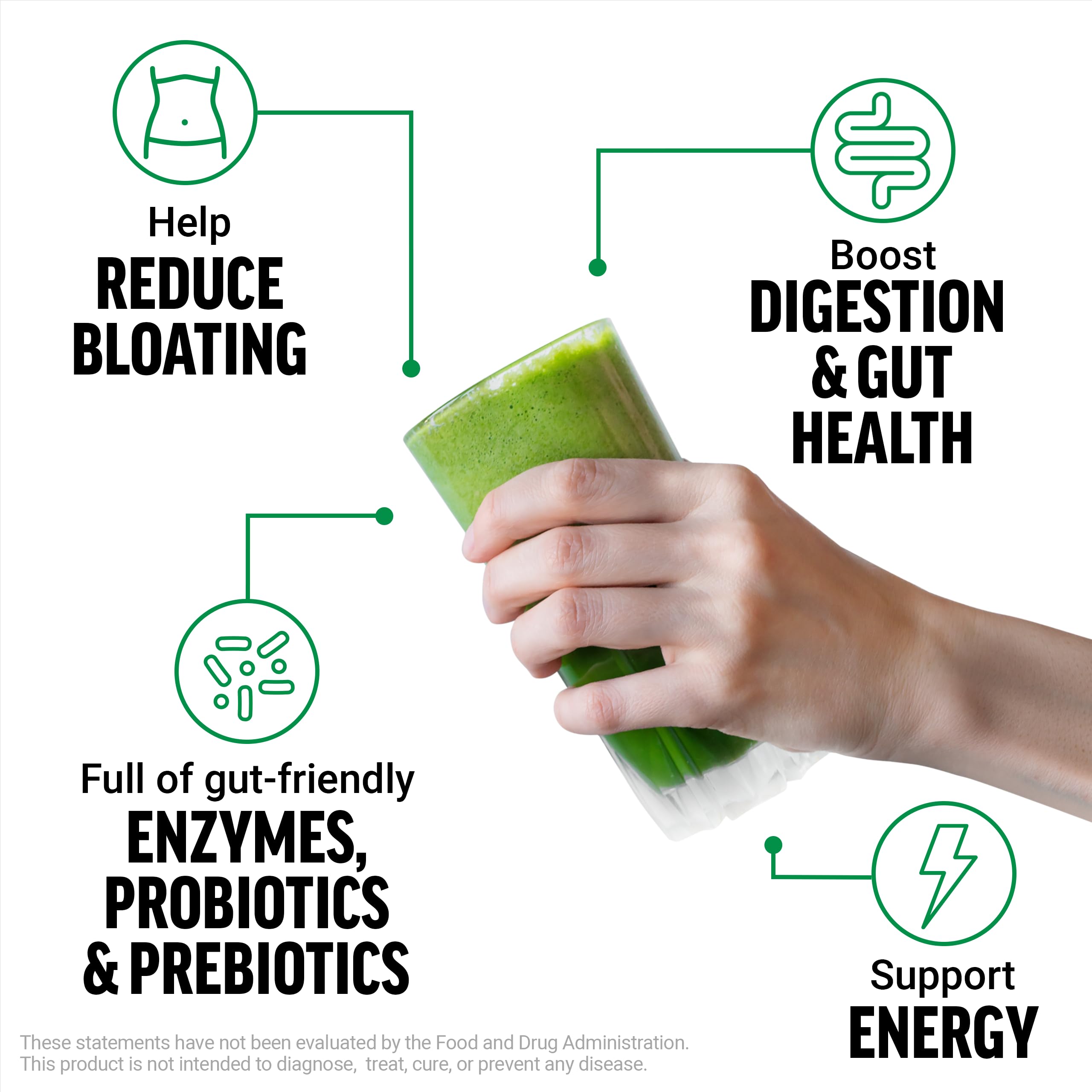 Foto 2 | Polvo Wellness Force Factor Smarter Greens  30 Porciones - Venta Internacional.