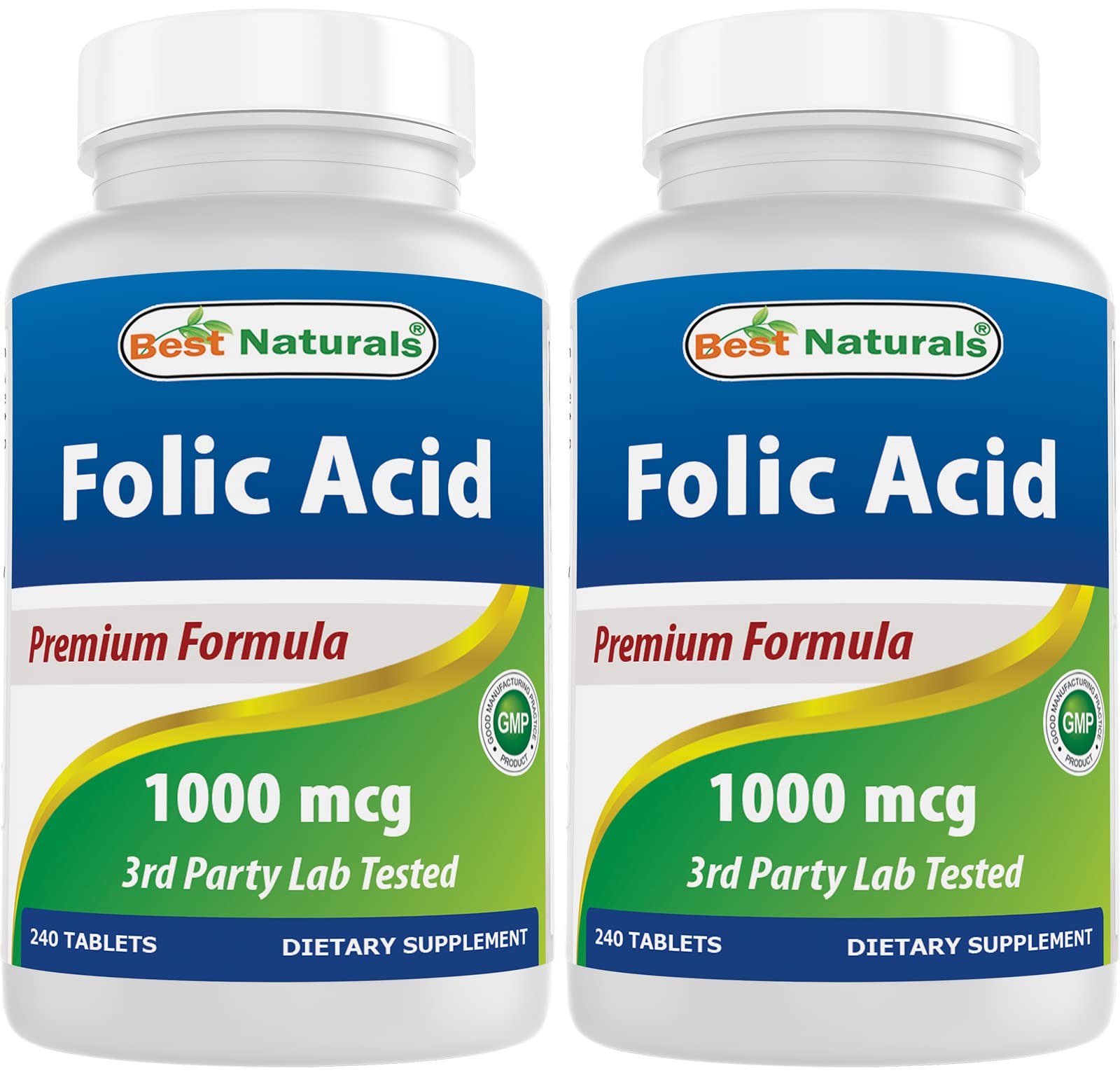 Foto 2 pulgar | Ácido Fólico Best Naturals 2 Piezas-Venta Internacional