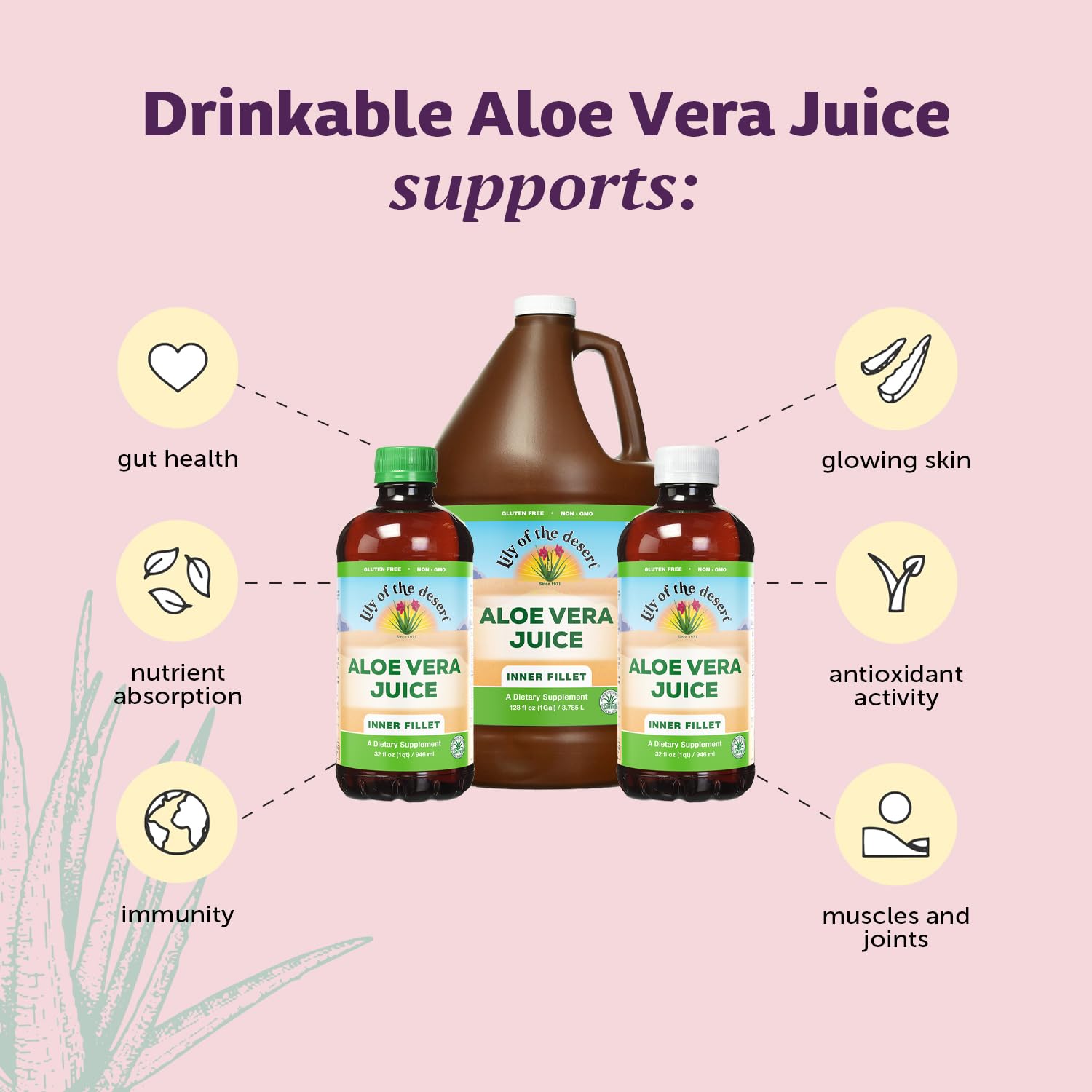 Foto 5 pulgar | Suplemento Lily Of The Desert Aloe Vera 946 Ml - Venta Internacional