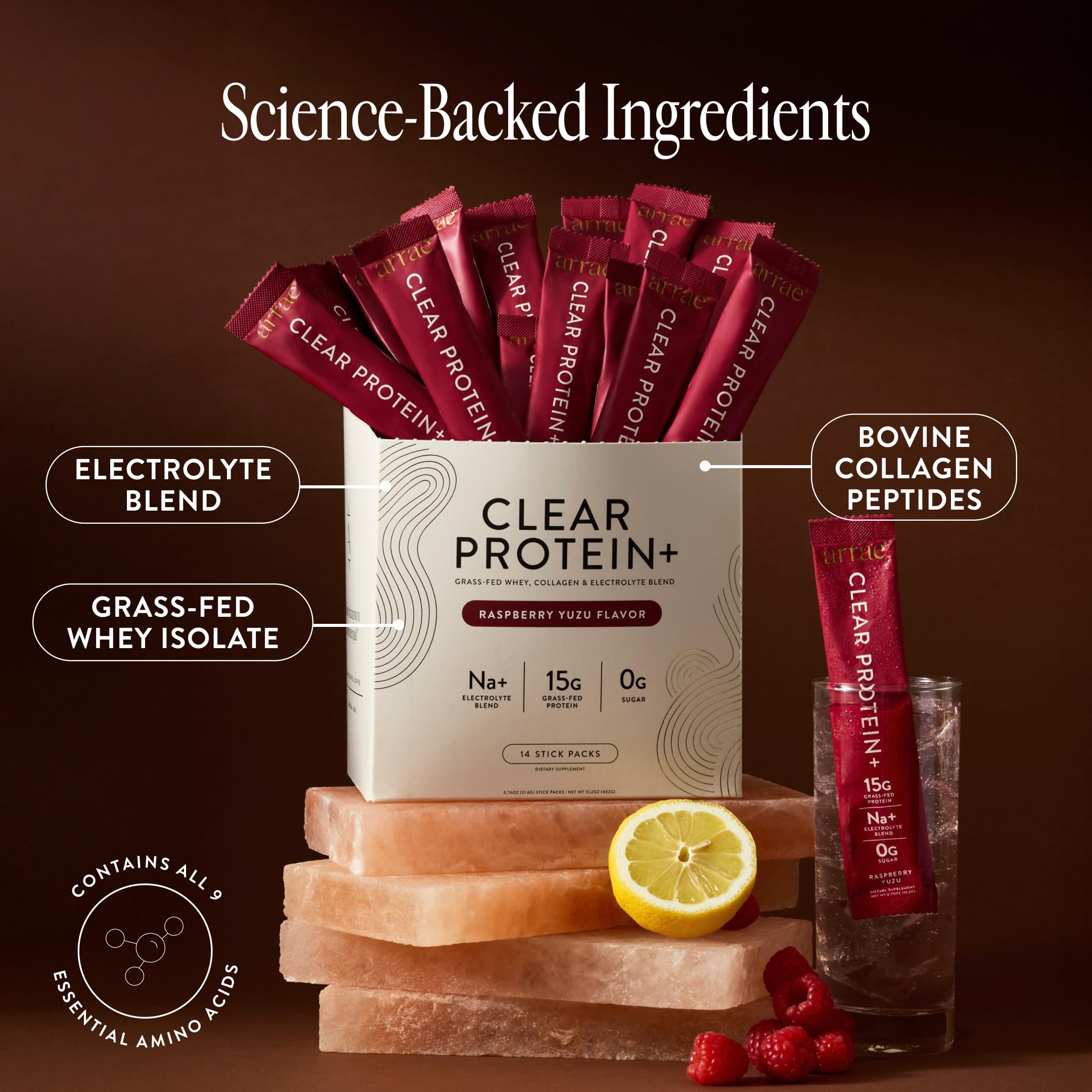 Foto 3 | Suplemento Proteico Arrae Clear Protein Raspberry Yuzu 14 Serv - Venta Internacional.