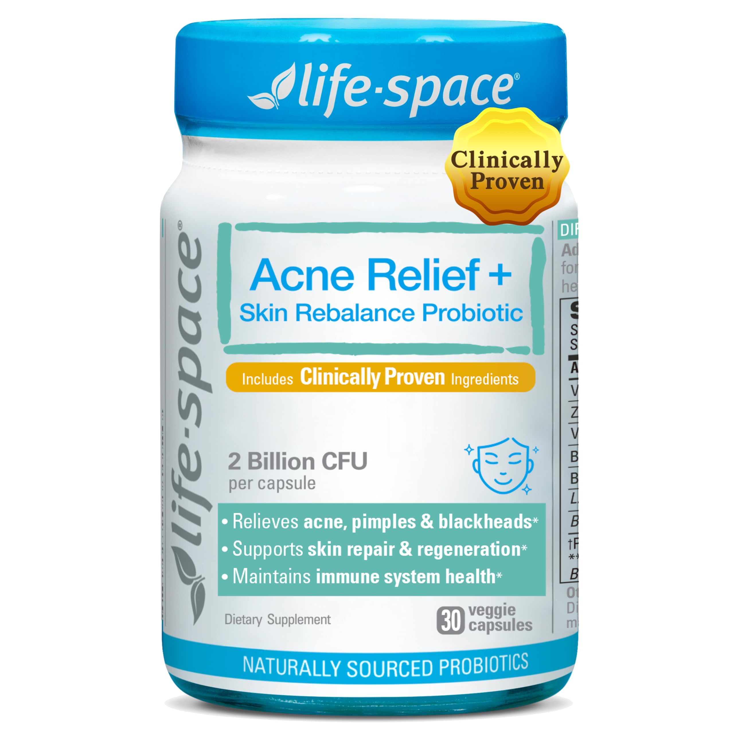 Foto 2 pulgar | Suplemento Probiótico Lifespace Acne Relief + Skin Rebalance - Venta Internacional.