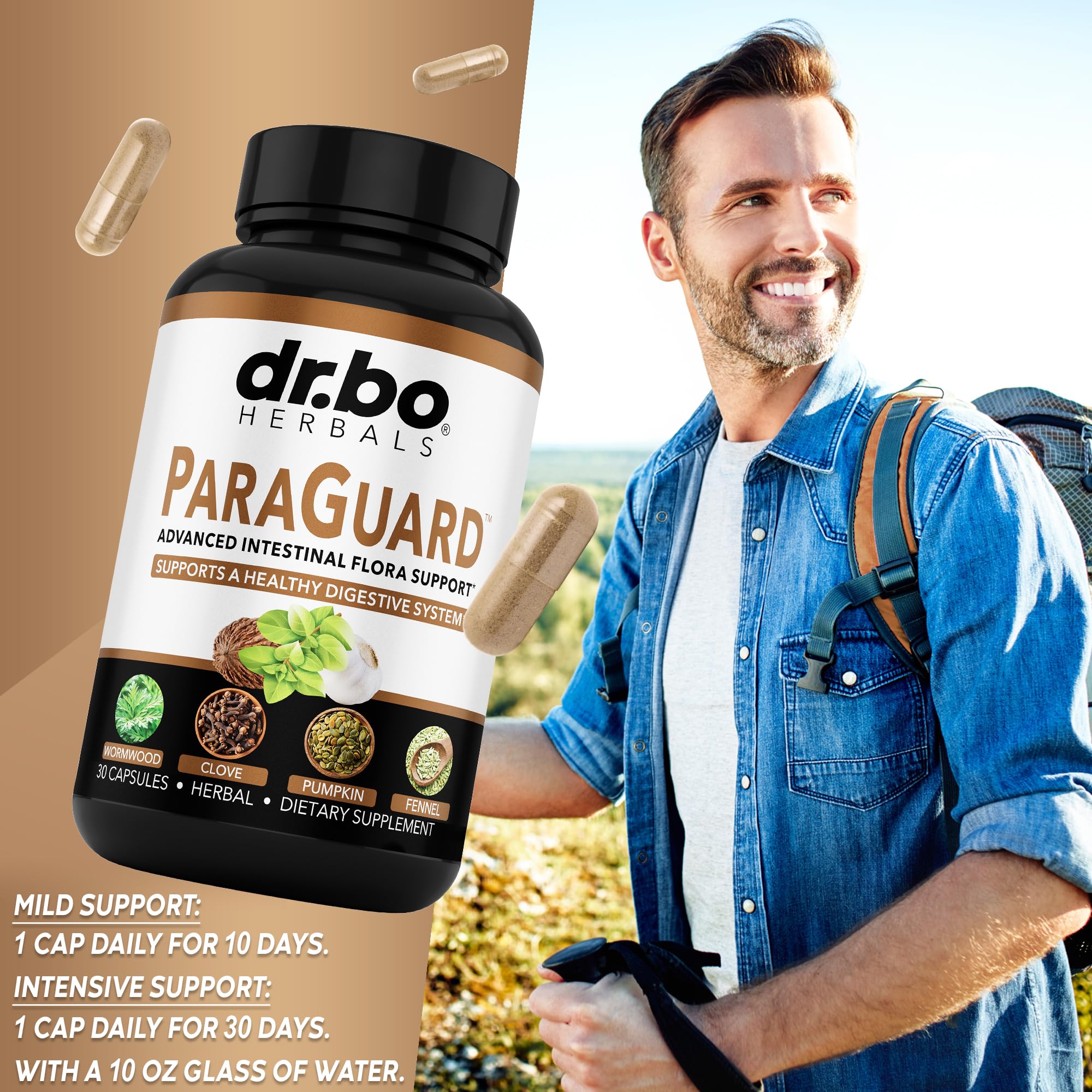 Foto 7 | Suplemento Dr. Bo Paraguard Cleanse Detox 30 Cápsulas - Venta Internacional.