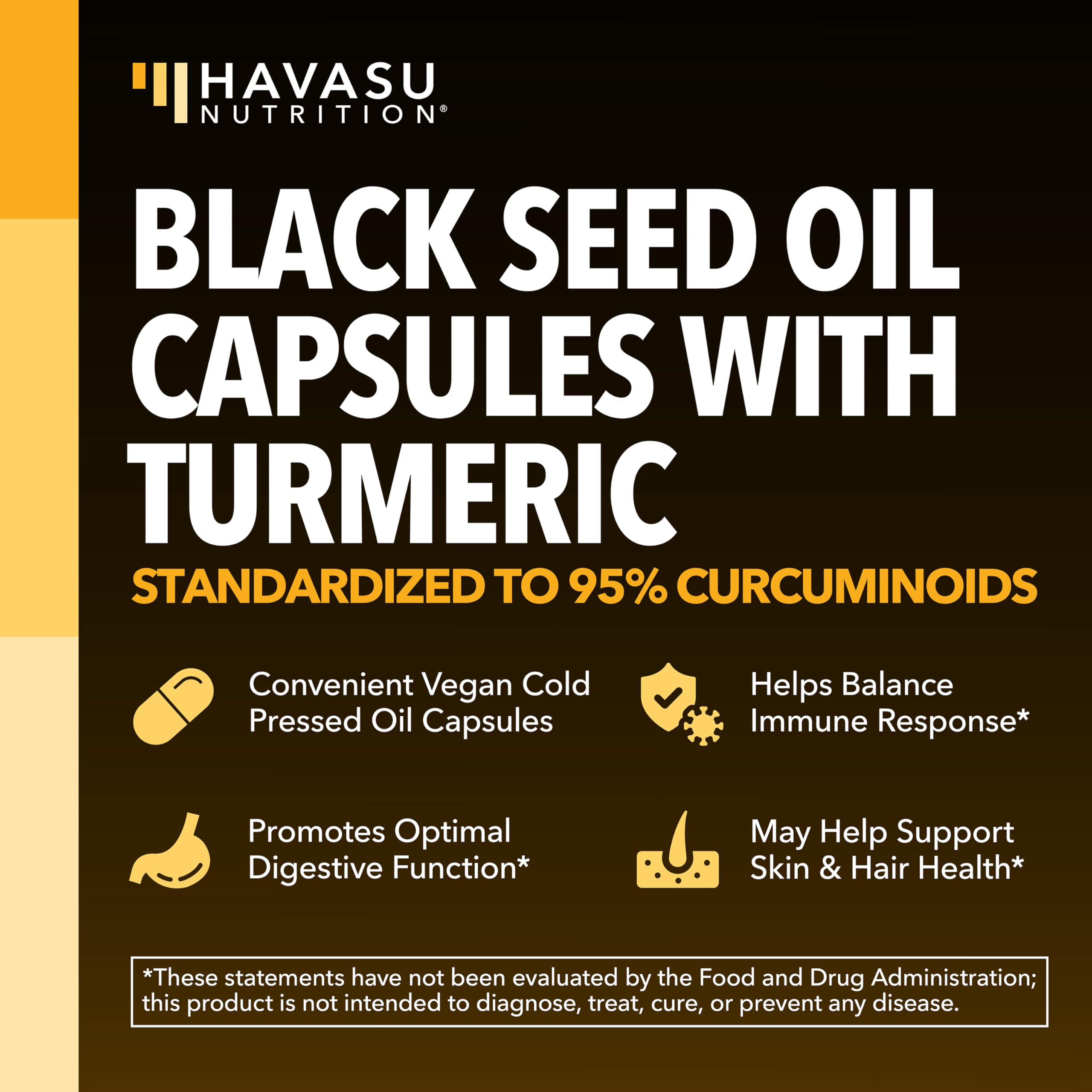 Foto 4 pulgar | Suplemento De Aceite De Semillas Negras De Havasu Nutrition Con Cúrcuma  60 Cápsulas - Venta Internacional.