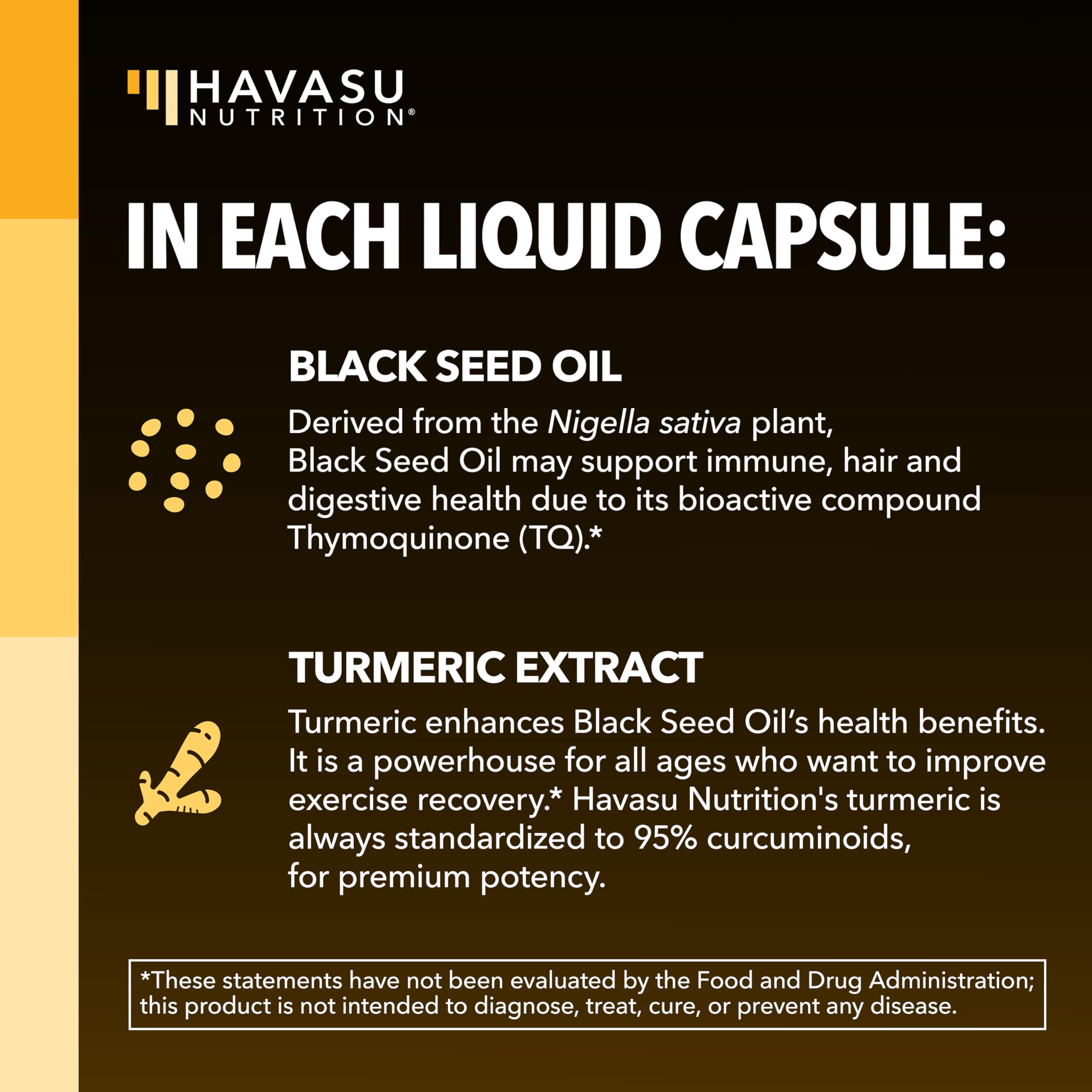 Foto 5 pulgar | Suplemento De Aceite De Semillas Negras De Havasu Nutrition Con Cúrcuma  60 Cápsulas - Venta Internacional.