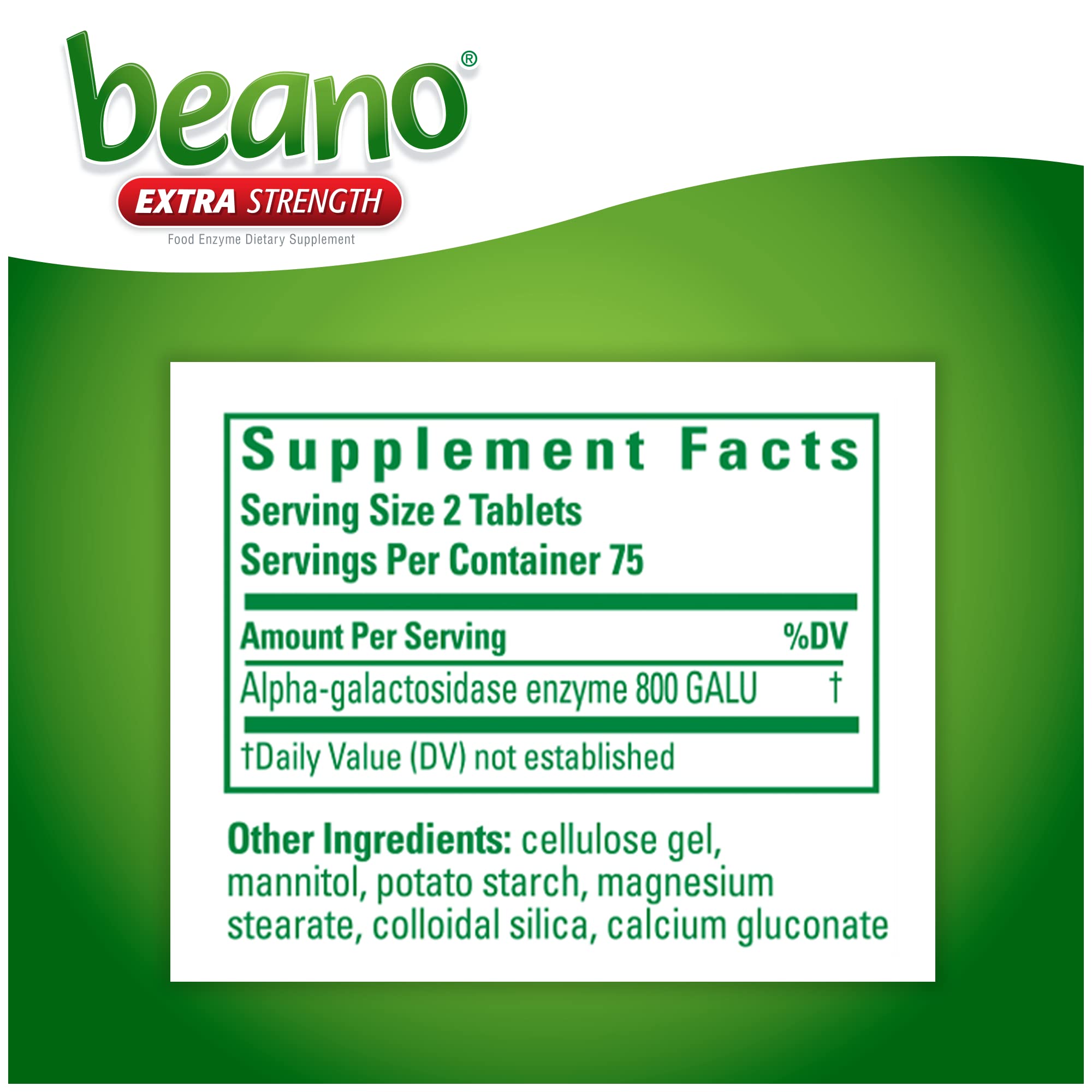 Foto 8 pulgar | Suplemento Dietético Beano Food Enzyme 150 Comprimidos Extra Strength - Venta Internacional.