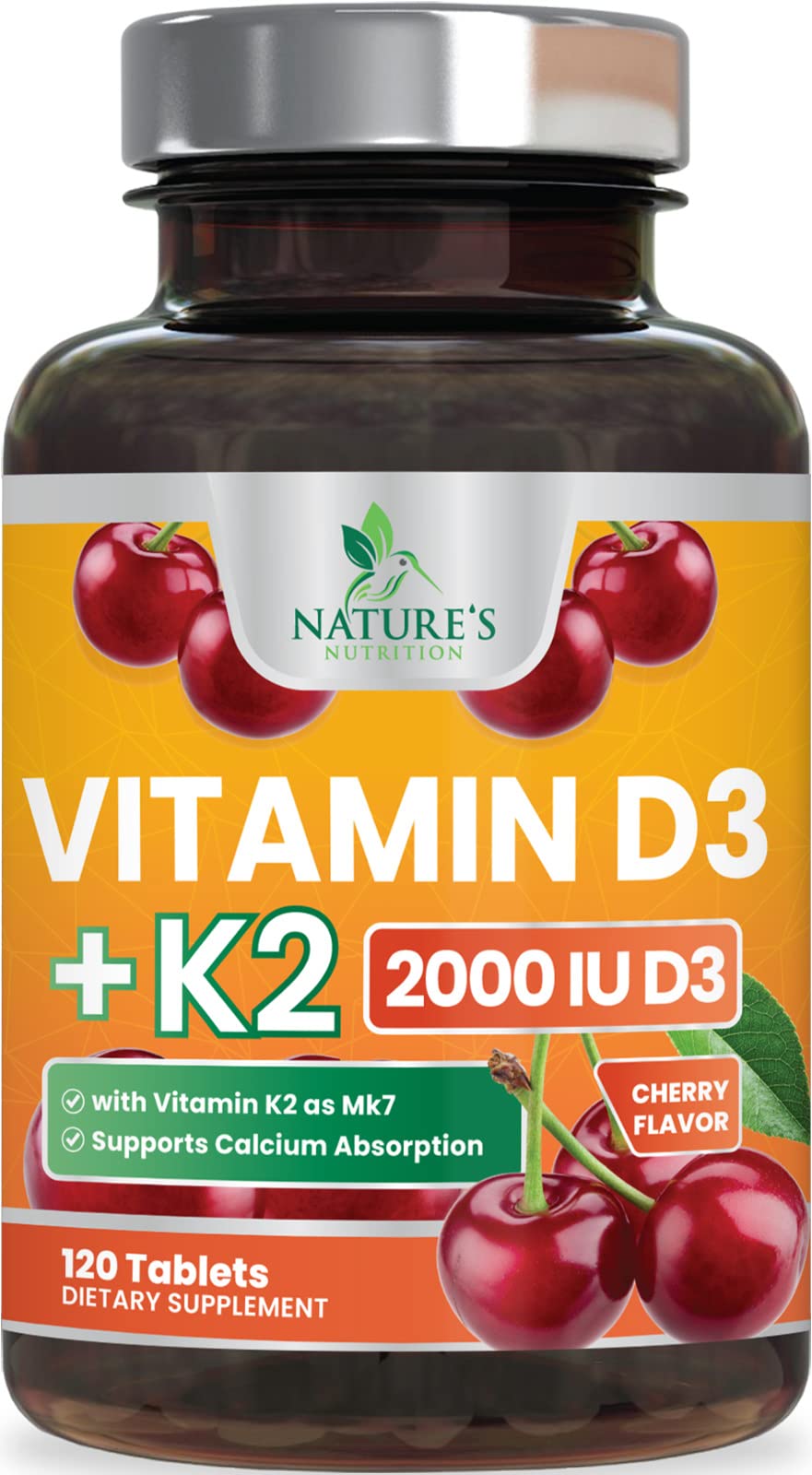 Foto 2 pulgar | Suplemento De Vitamina D3 K2 De Nature's Nutrition 2000 Ui/75 Mcg - Venta Internacional.