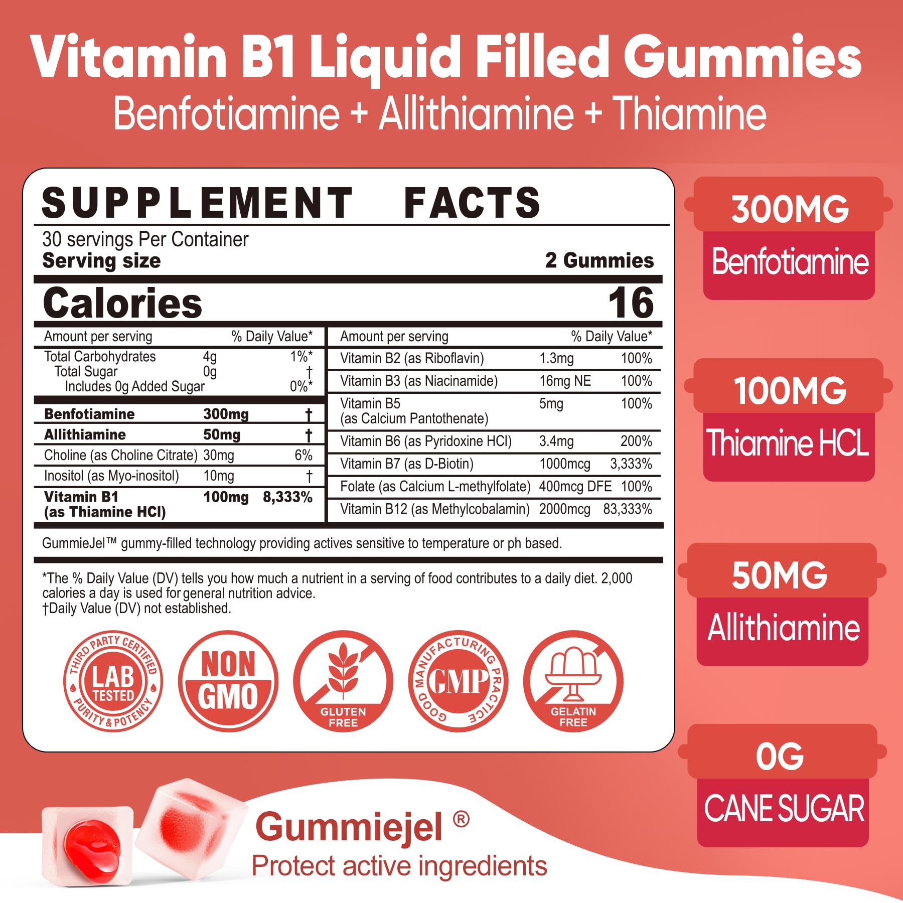 Foto 3 pulgar | Complemente Las Gomitas Lilicare Con Vitamina B1 Y Complejo De Vitamina B Metilada - Venta Internacional.