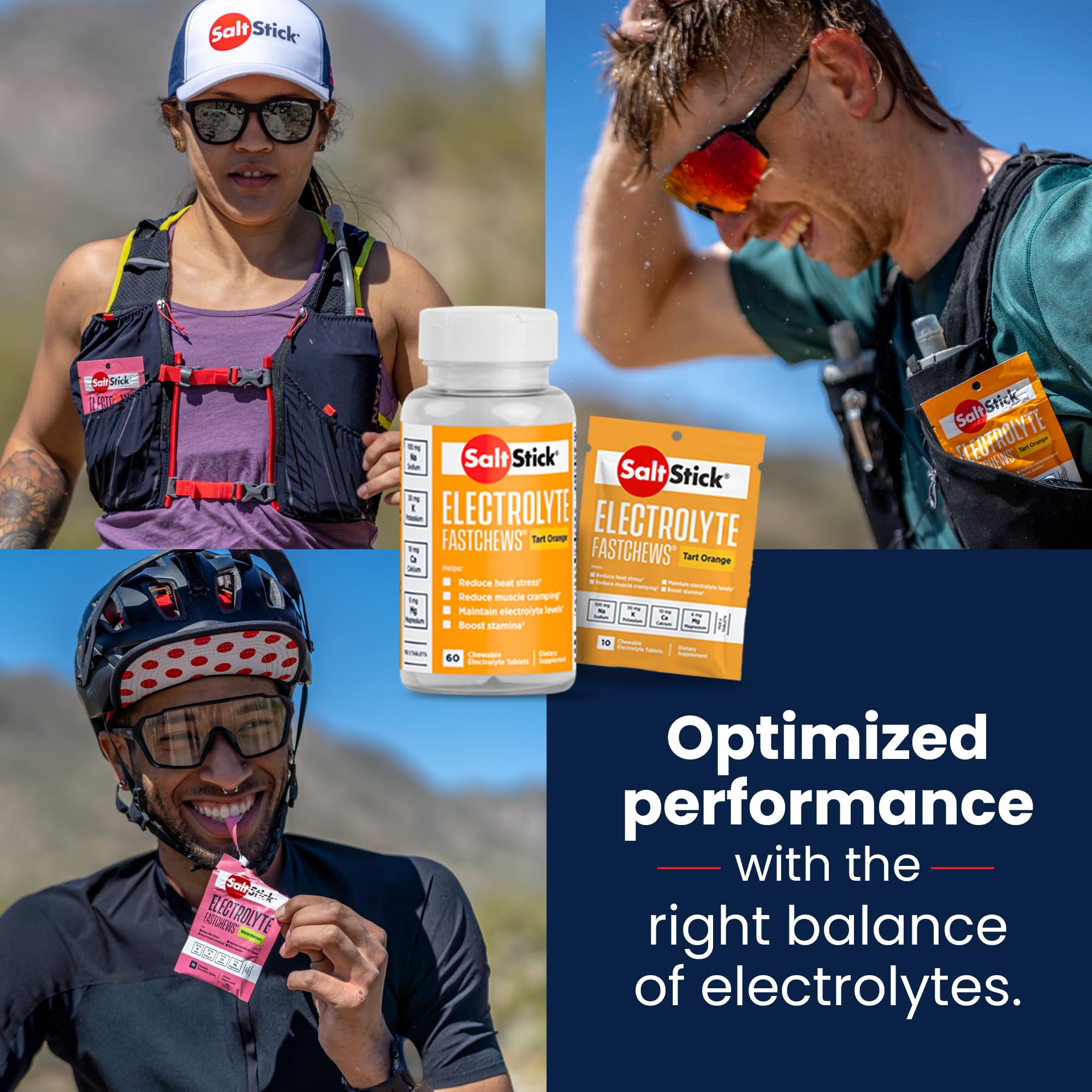 Foto 7 | Tabletas Masticables Con Electrolitos Saltstick Fastchews 60 Orange - Venta Internacional.