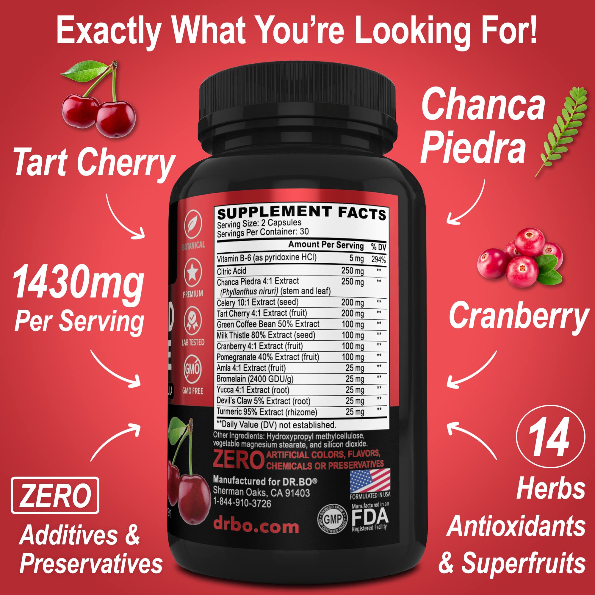 Foto 4 | Suplemento De Ácido Úrico Cleanse Support Dr. Bo Con Chanca Piedra - Venta Internacional.