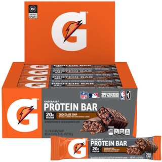 Foto 1 | Barra De Proteína Gatorade Whey Recover Con Chispas De Chocolate 80 G Paquete De 12 - Venta Internacional.