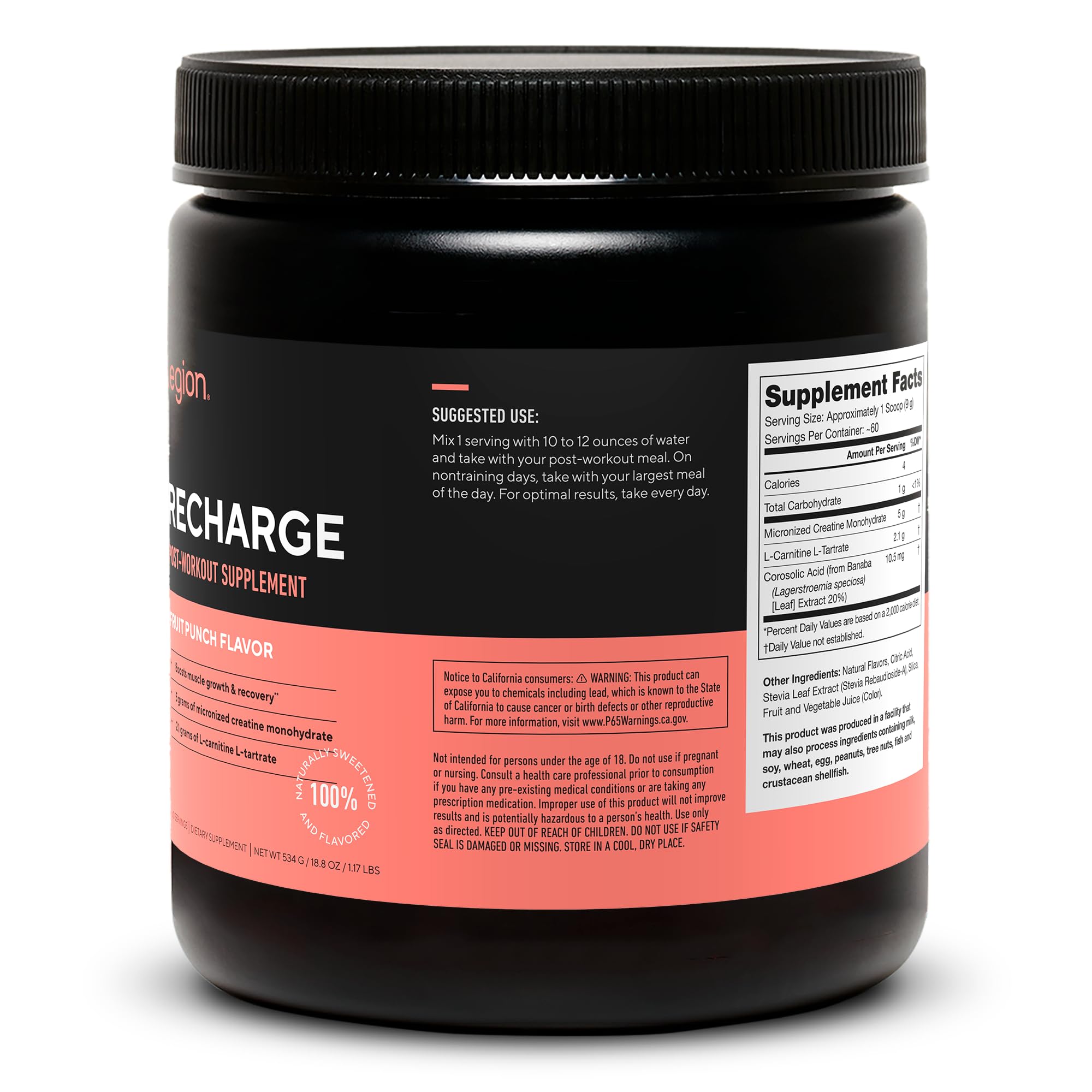 Foto 6 | Suplemento Para Después Del Entrenamiento Legion Recharge  60 Porciones - Venta Internacional.