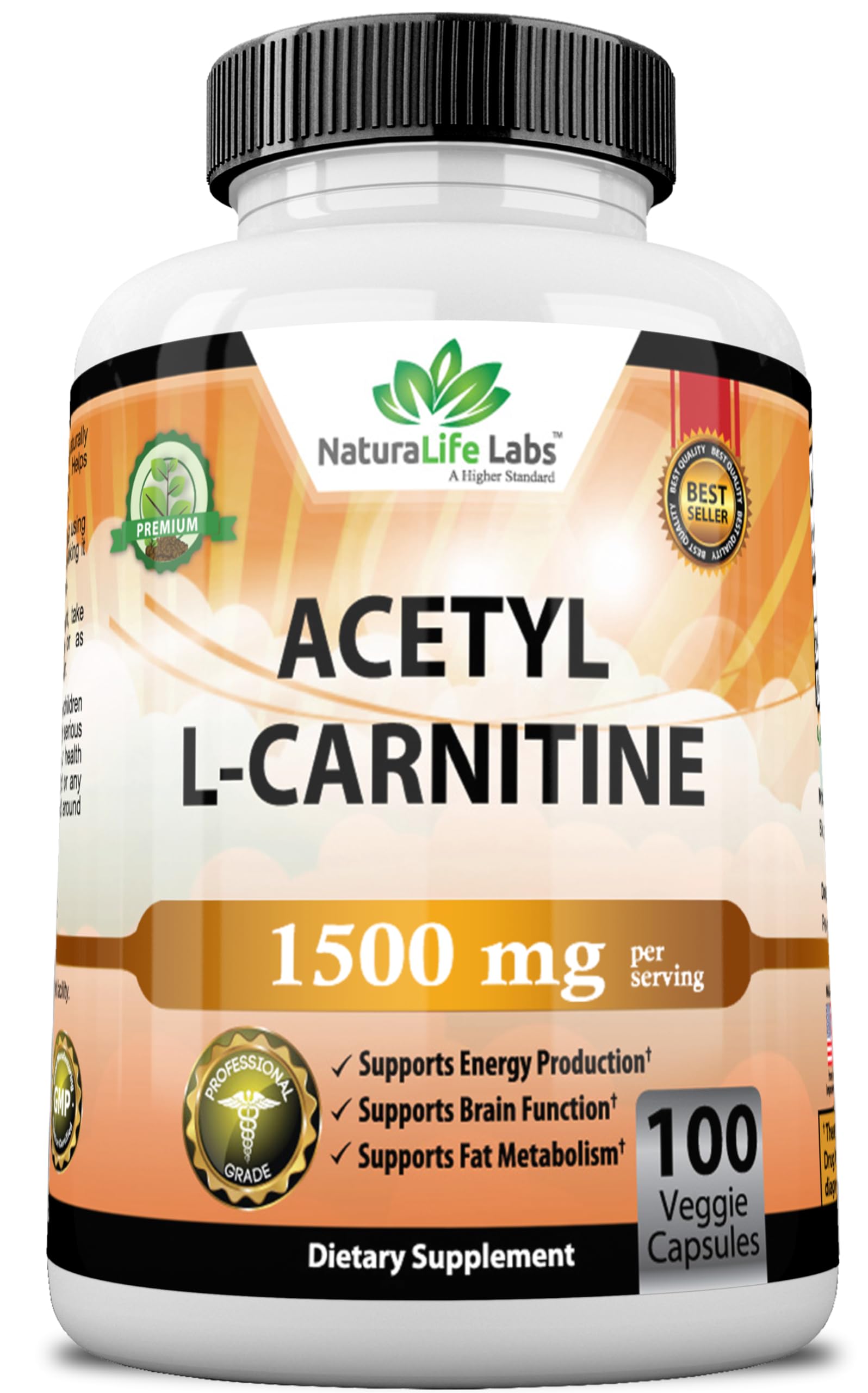 Foto 1 | Suplemento Naturalife Labs Acetil L-carnitina 1500 Mg - 100 Cápsulas - Venta Internacional.