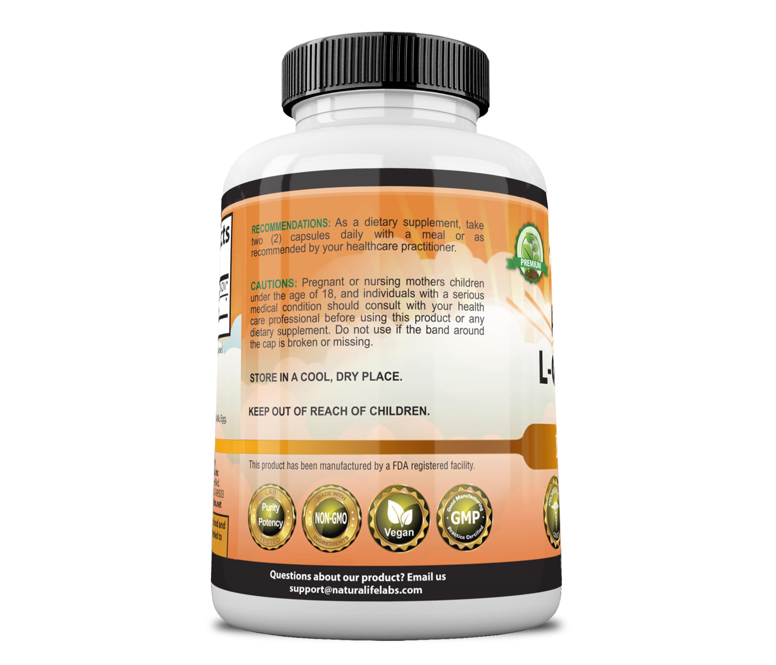 Foto 7 pulgar | Suplemento Naturalife Labs Acetil L-carnitina 1500 Mg - 100 Cápsulas - Venta Internacional.