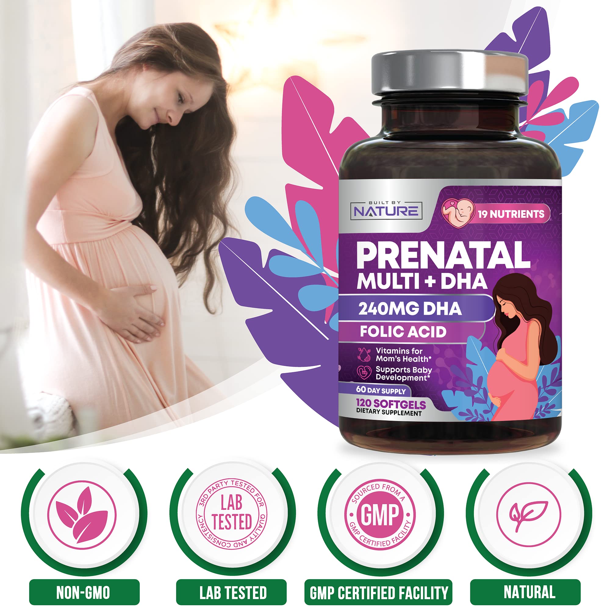 Foto 8 pulgar | Vitaminas Prenatales Elaboradas Por La Naturaleza Con Dha Y Ácido Fólico 120 Cápsulas Blandas - Venta Internacional.
