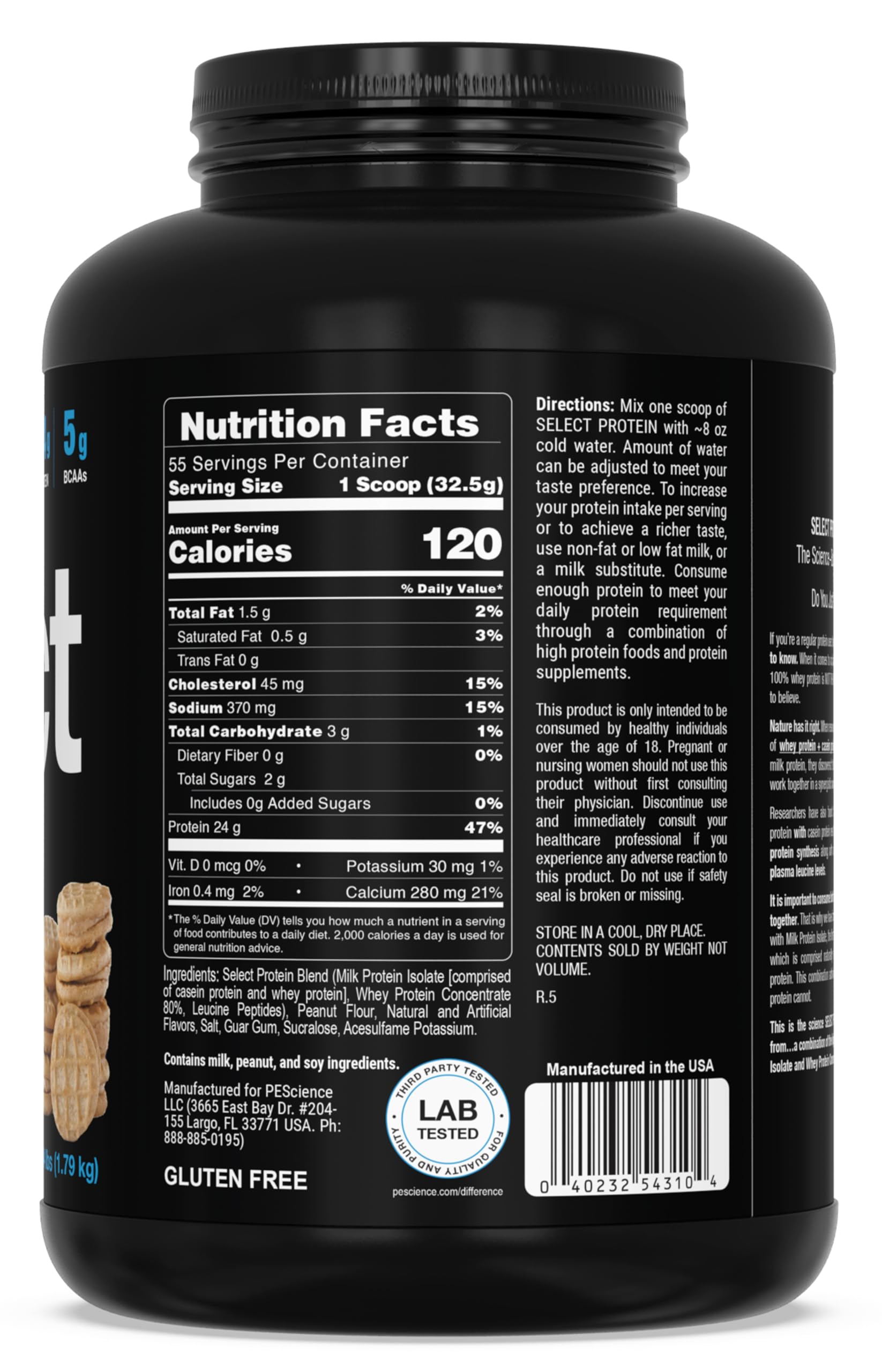 Foto 8 pulgar | Proteína En Polvo Pesscience Select Whey Casein Peanut 55 Raciones - Venta Internacional.