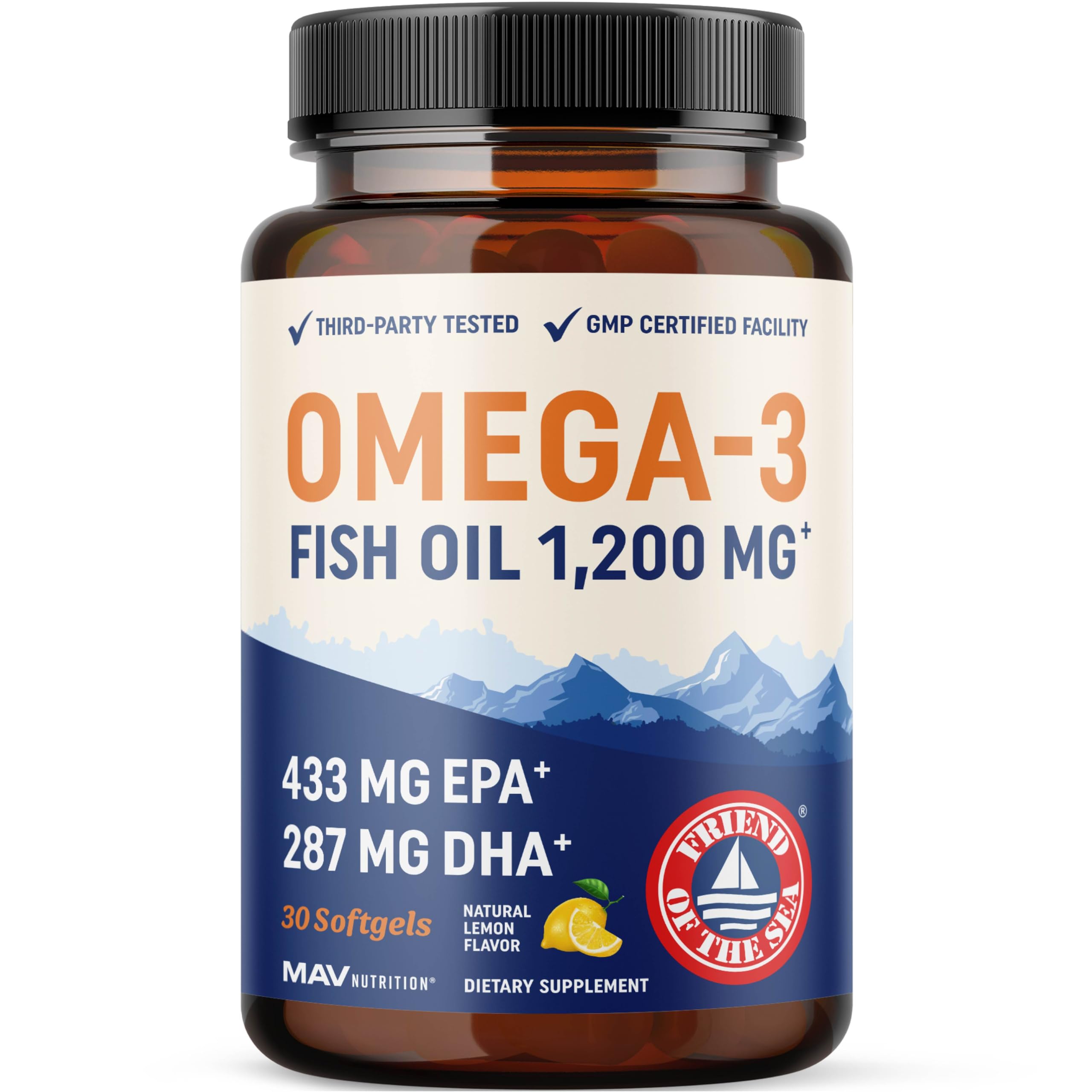 Foto 1 | Suplemento De Aceite De Pescado Mav Nutrition Triple Strength 30 Cápsulas Blandas - Venta Internacional.