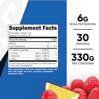 Foto 2 | Nutricost Bcaa En Polvo 2:1:1 (limonada De Frambuesa 30 Porciones) - Venta Internacional.