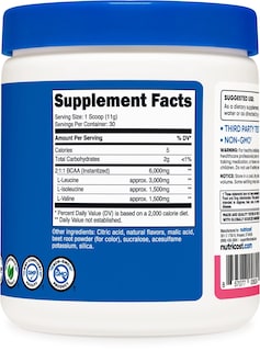 Foto 5 | Nutricost Bcaa En Polvo 2:1:1 (limonada De Frambuesa 30 Porciones) - Venta Internacional.