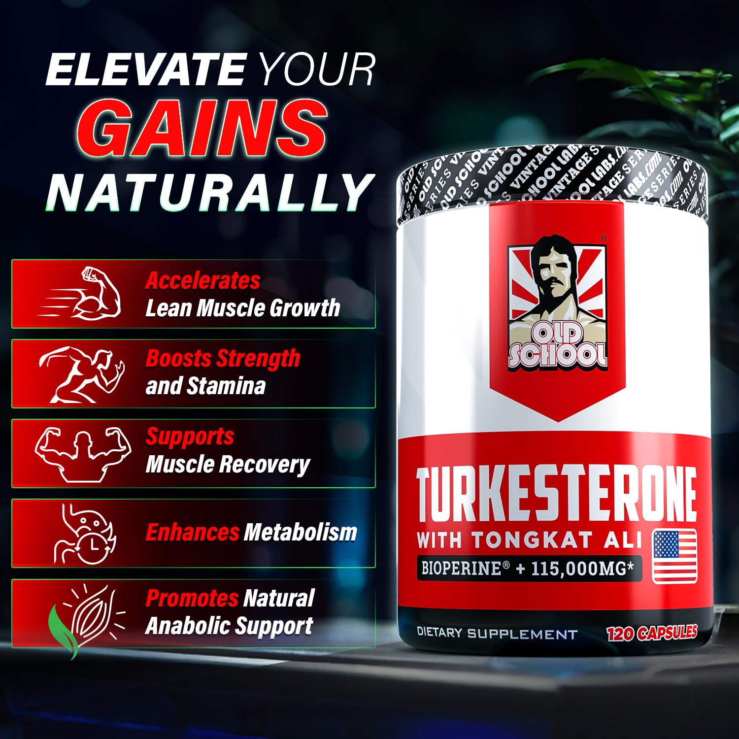 Foto 3 pulgar | Suplemento Old School Labs De 15 000 Mg De Turquesterona Para Hombres - Venta Internacional.
