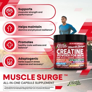 Foto 5 | Suplemento Clean Nutra Creatine Power Para Hombre 269 G - Venta Internacional.