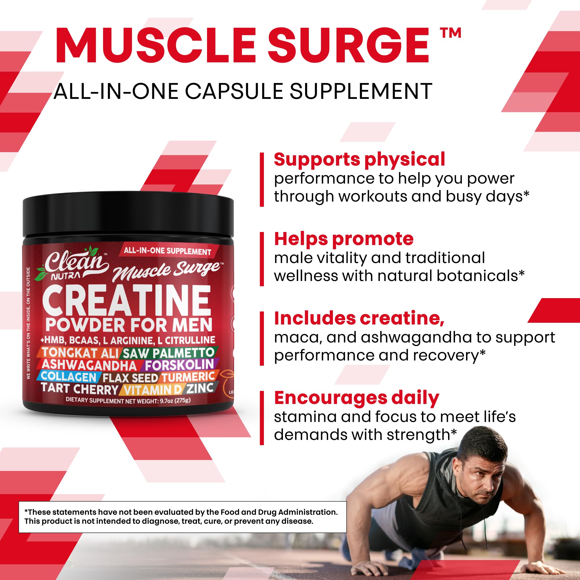 Foto 7 pulgar | Suplemento Clean Nutra Creatine Power Para Hombre 269 G - Venta Internacional.
