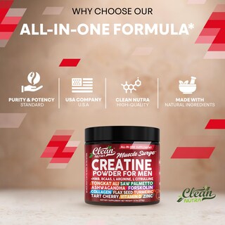 Foto 7 | Suplemento Clean Nutra Creatine Power Para Hombre 269 G - Venta Internacional.