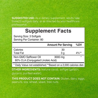 Foto 2 | Supplement Deal Supplement Ultra Strength Cla 3000 Mg 240 Cápsulas Blandas - Venta Internacional.