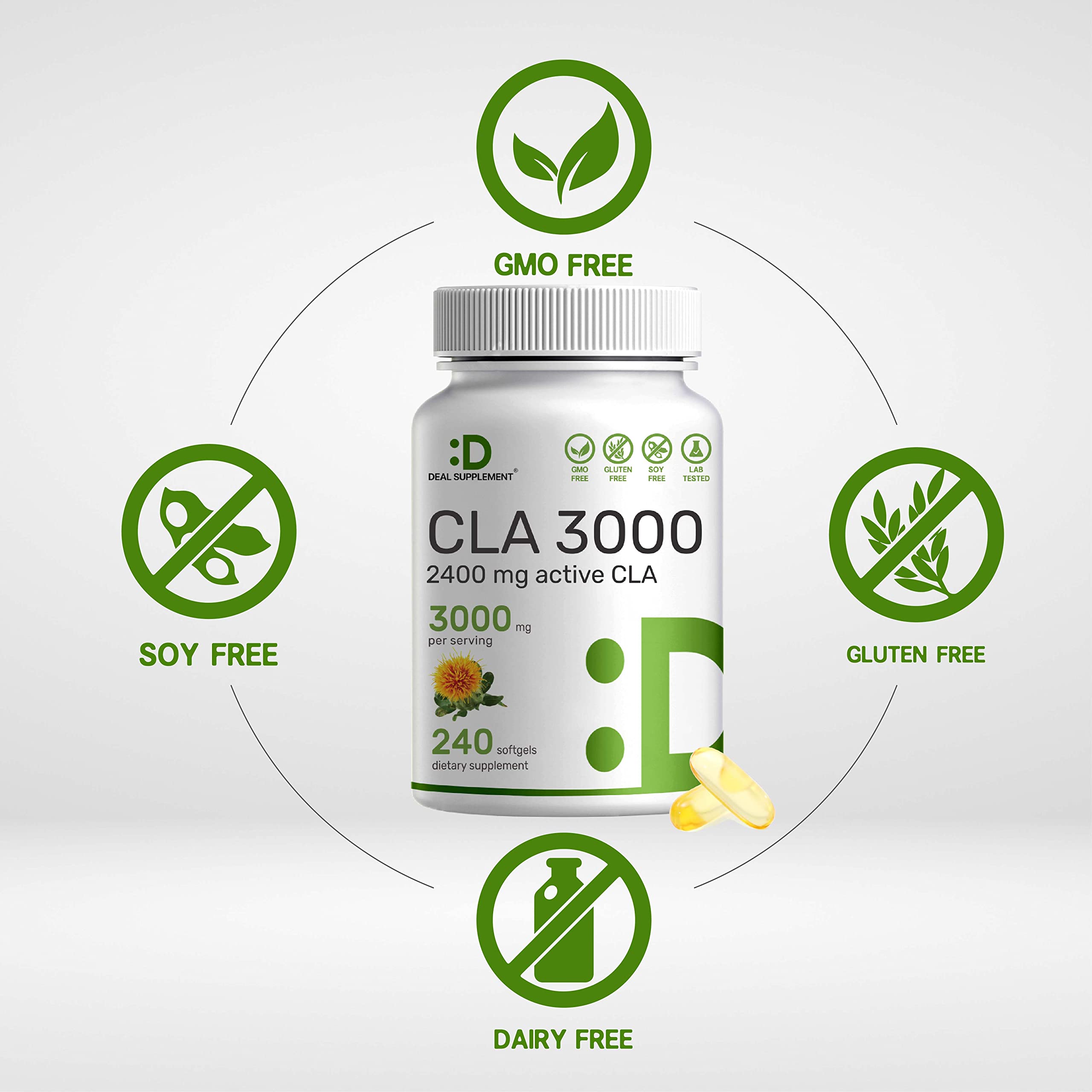 Foto 4 pulgar | Supplement Deal Supplement Ultra Strength Cla 3000 Mg 240 Cápsulas Blandas - Venta Internacional.
