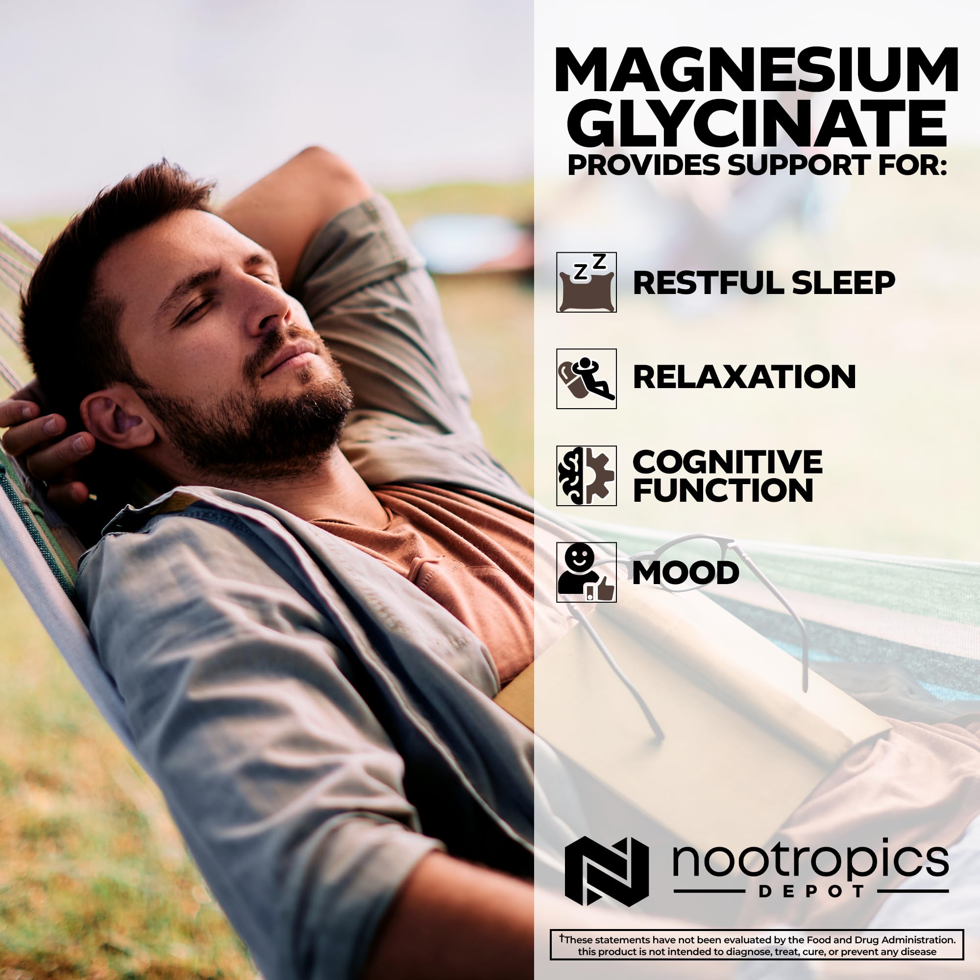 Foto 5 pulgar | Suplemento Nootropics Depot Glicinato De Magnesio 360 Cápsulas - Venta Internacional.