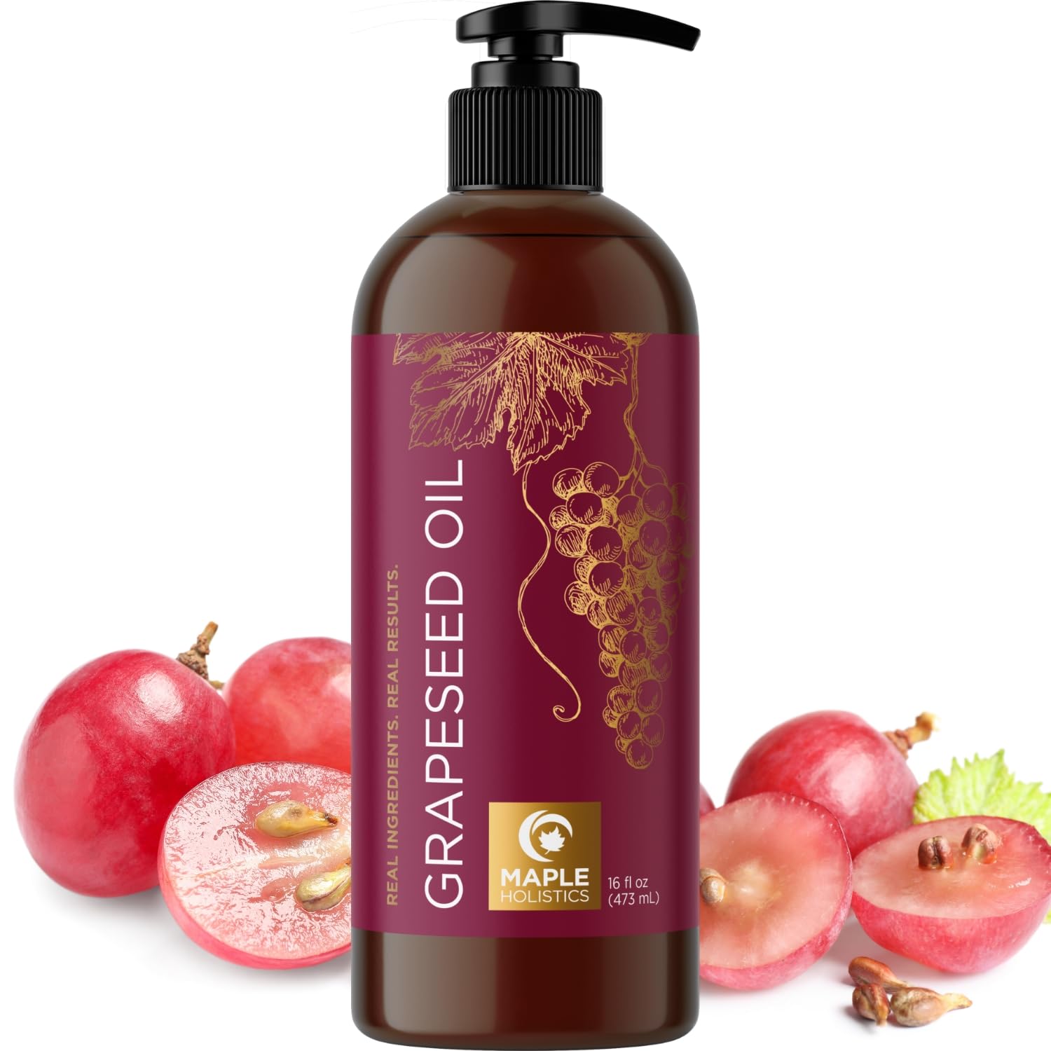 Foto 2 pulgar | Aceite De Semilla De Uva Maple Holistics Prensado En Frío Para La Piel Del Cabello - Venta Internacional.