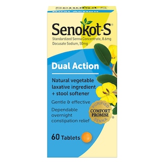 Foto 1 | Tabletas Senokot-s Dual Action 60 Tabletas - Venta Internacional.