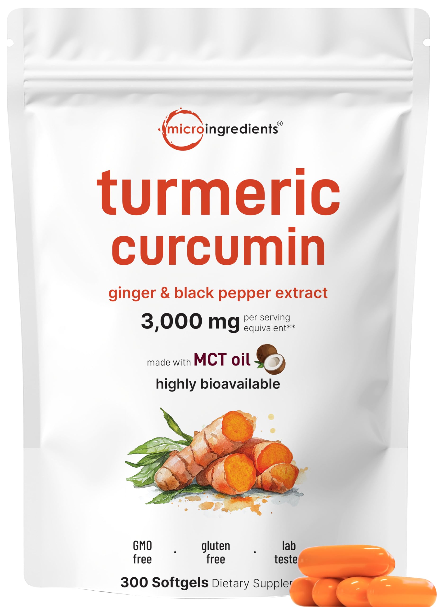 Foto 2 pulgar | Suplemento De Curcumina De Cúrcuma De 3000 Mg Con Jengibre Y Pimienta Negra - Venta Internacional.