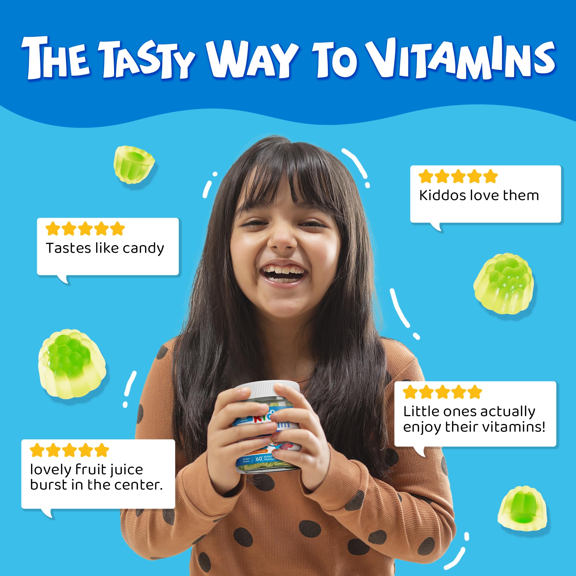 Foto 8 pulgar | Gomitas De Calcio Lilicare Para Niños 400 Mg Con Vitamina D3 K2 60 Unidades - Venta Internacional.