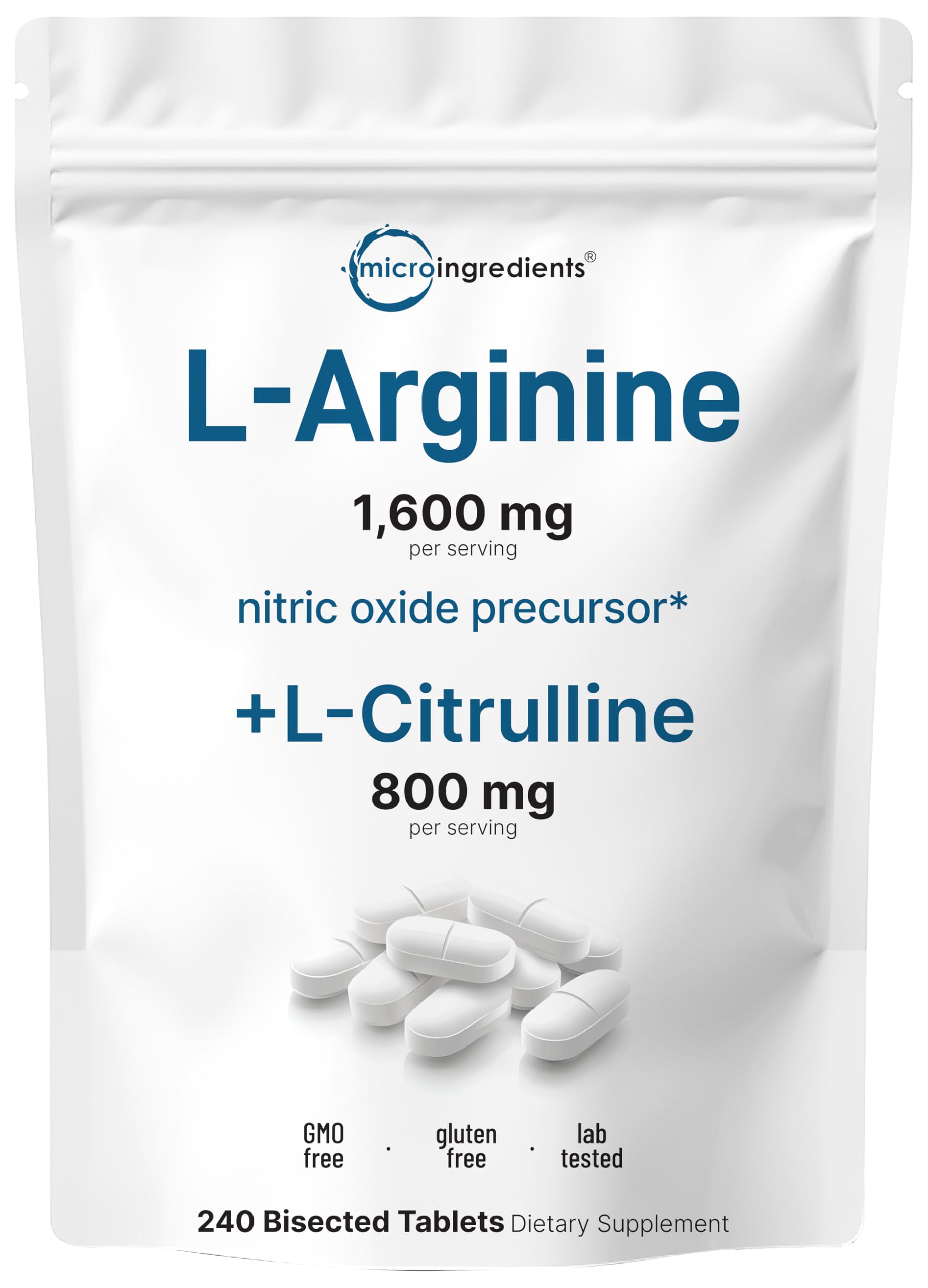 Foto 2 pulgar | Suplemento De Microingredientes L-arginina 1600 Mg Con L-citrulina - Venta Internacional.