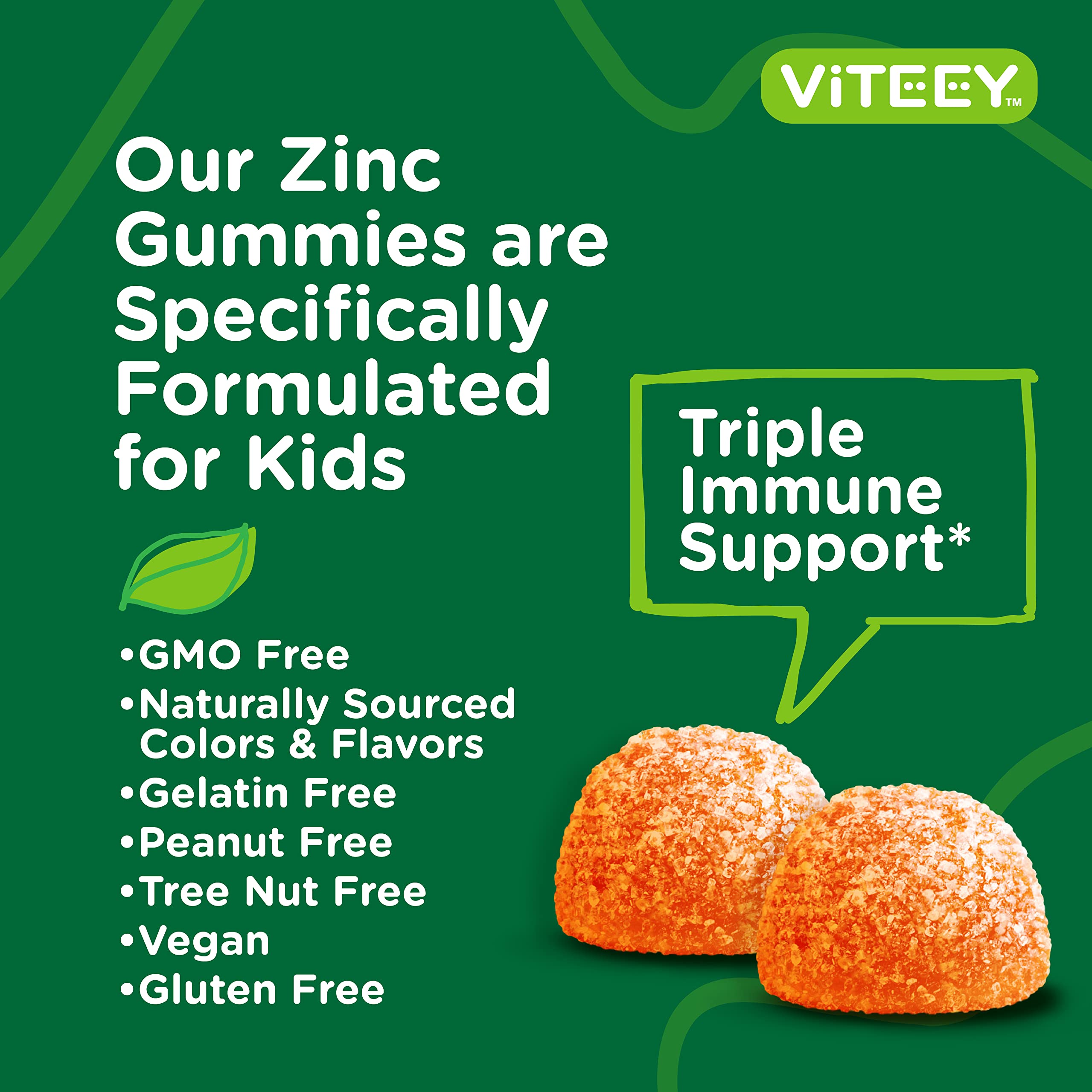 Foto 6 pulgar | Complementa Las Gomitas Viteey Zinc For Kids De 10 Mg Con Vitamina C - Venta Internacional.