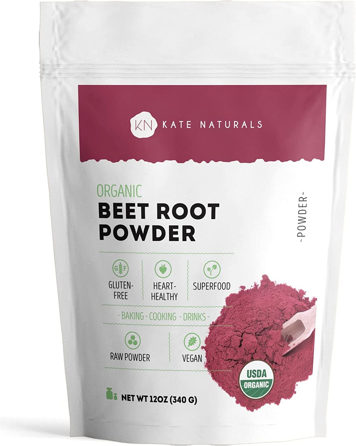 Foto 2 pulgar | Polvo De Raíz De Remolacha Kate Naturals Para Hornear Y Batidos  350 Ml - Venta Internacional.
