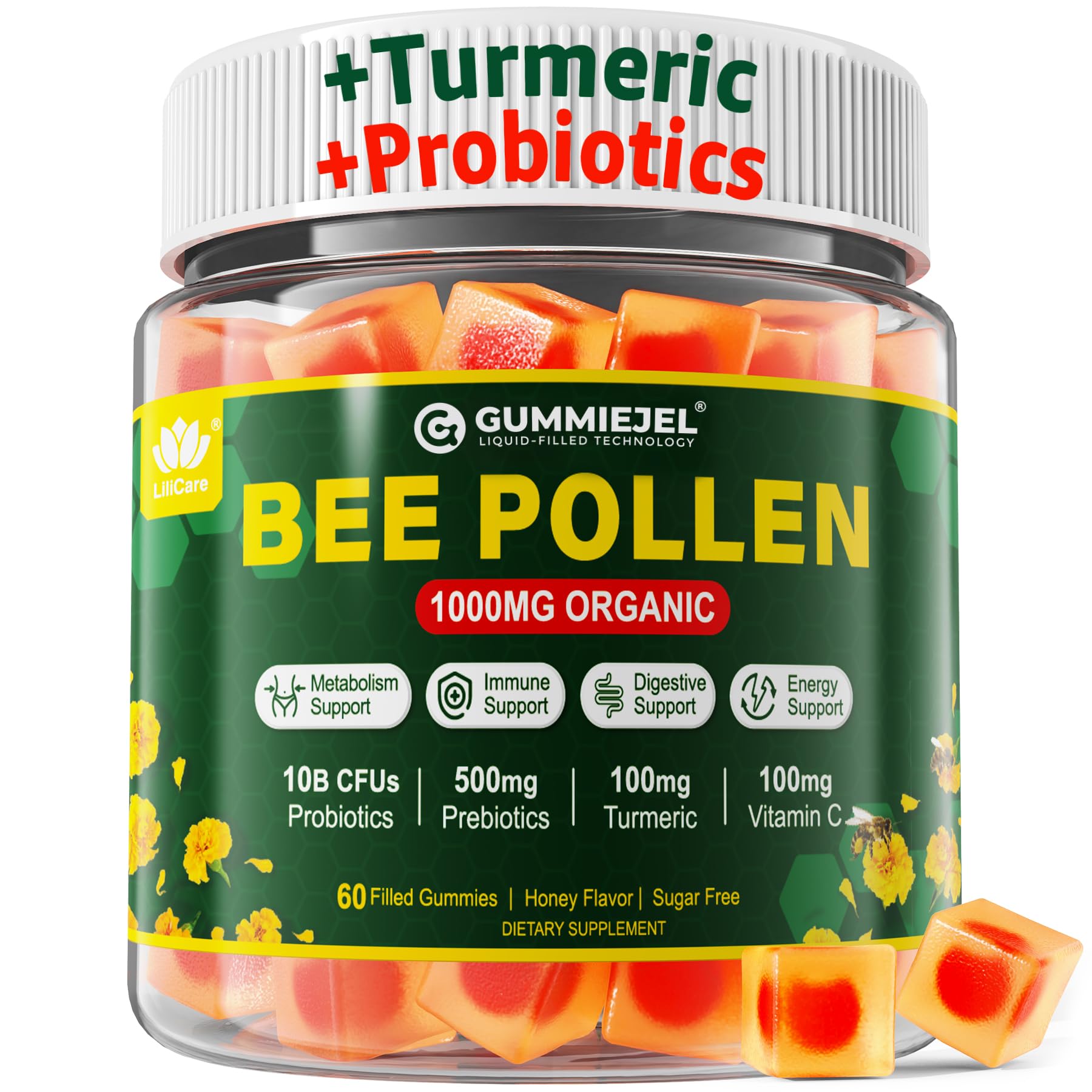 Foto 2 pulgar | Suplemento Lilicare Digestive Health & Weight Polen De Abeja 1000 Mg - Venta Internacional.