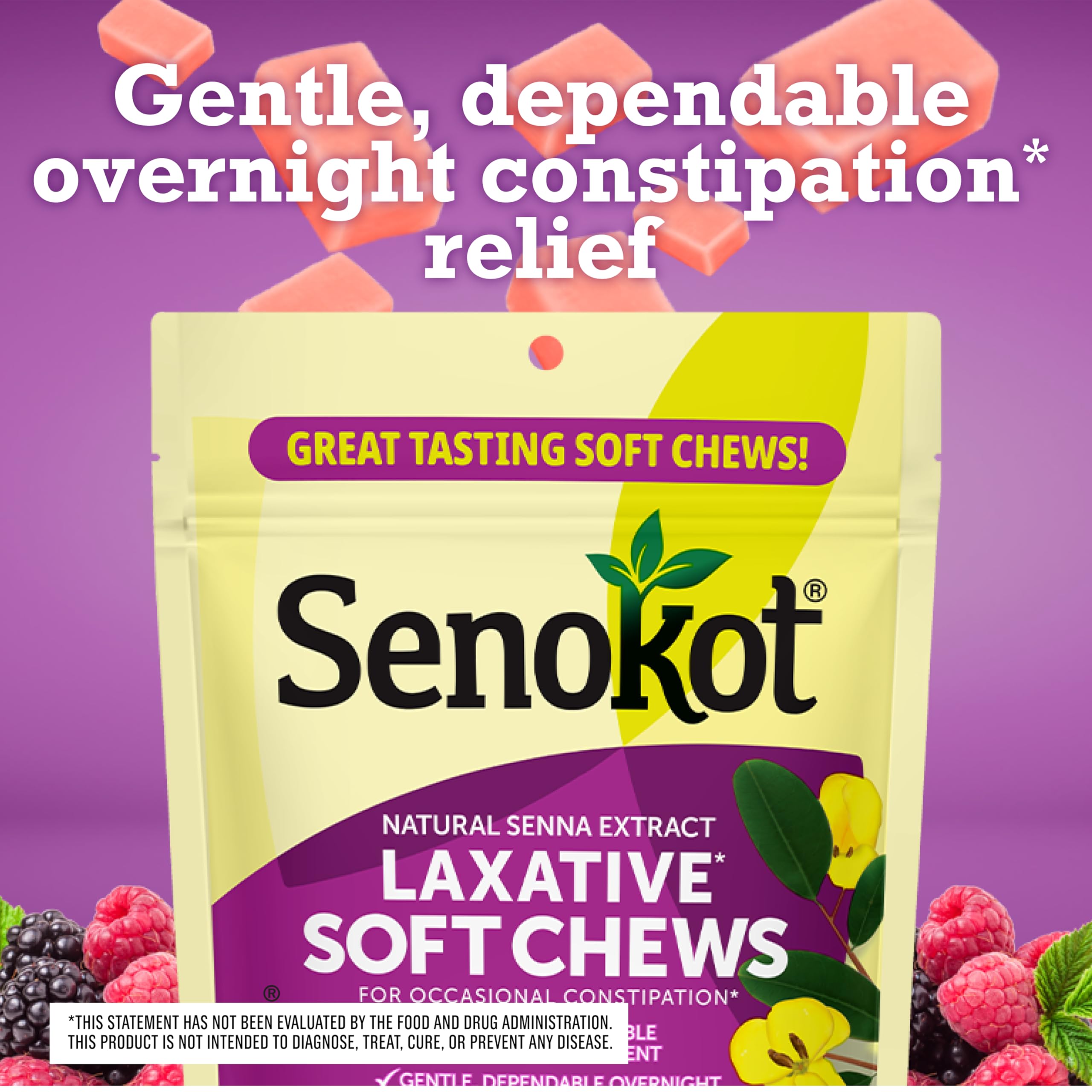 Foto 6 pulgar | Masticables Laxantes Senokot Overnight Relief 42 Mixed Berry - Venta Internacional.