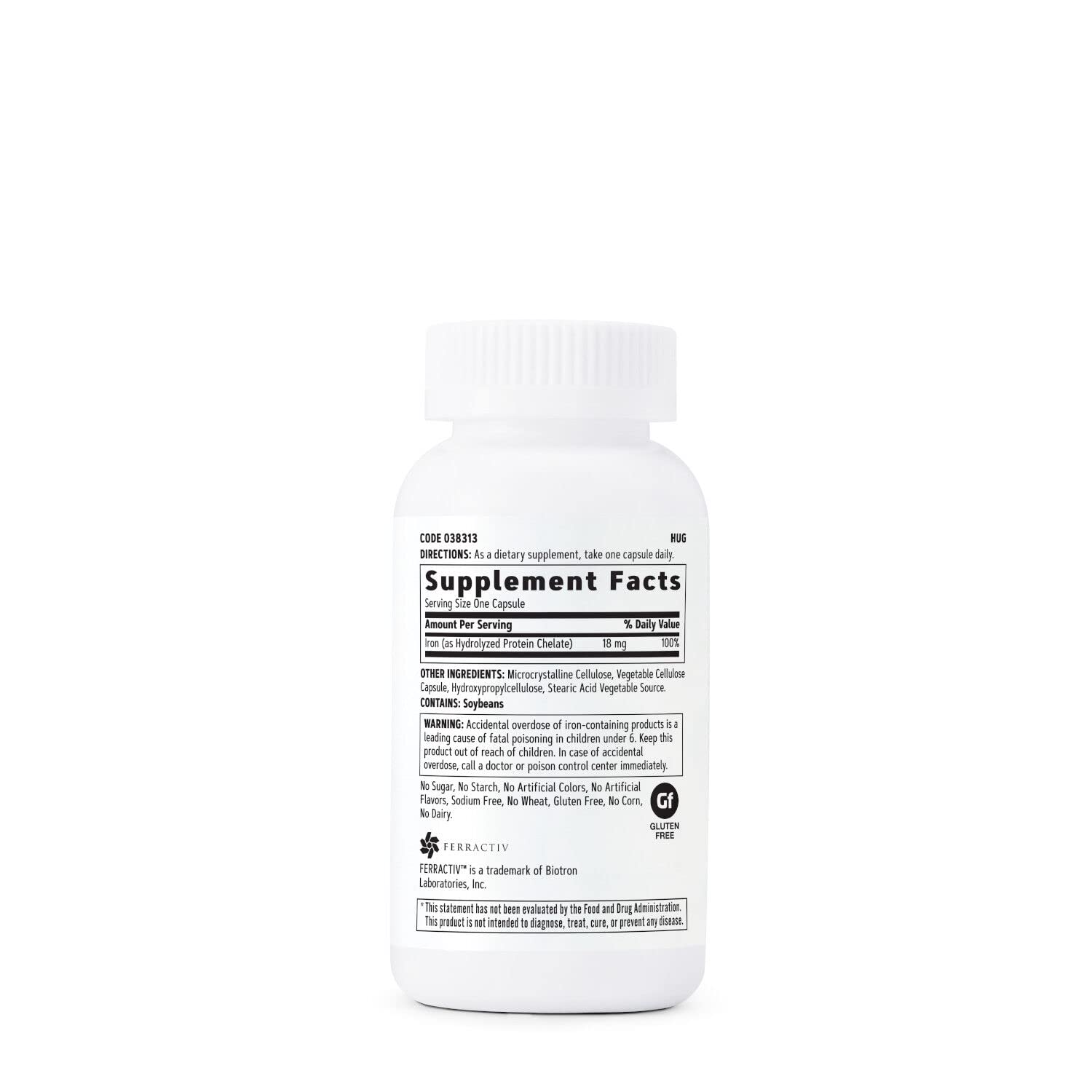 Foto 3 pulgar | Suplemento De Hierro Gnc Gentlesorb 18 Mg 90 Cápsulas - Venta Internacional.