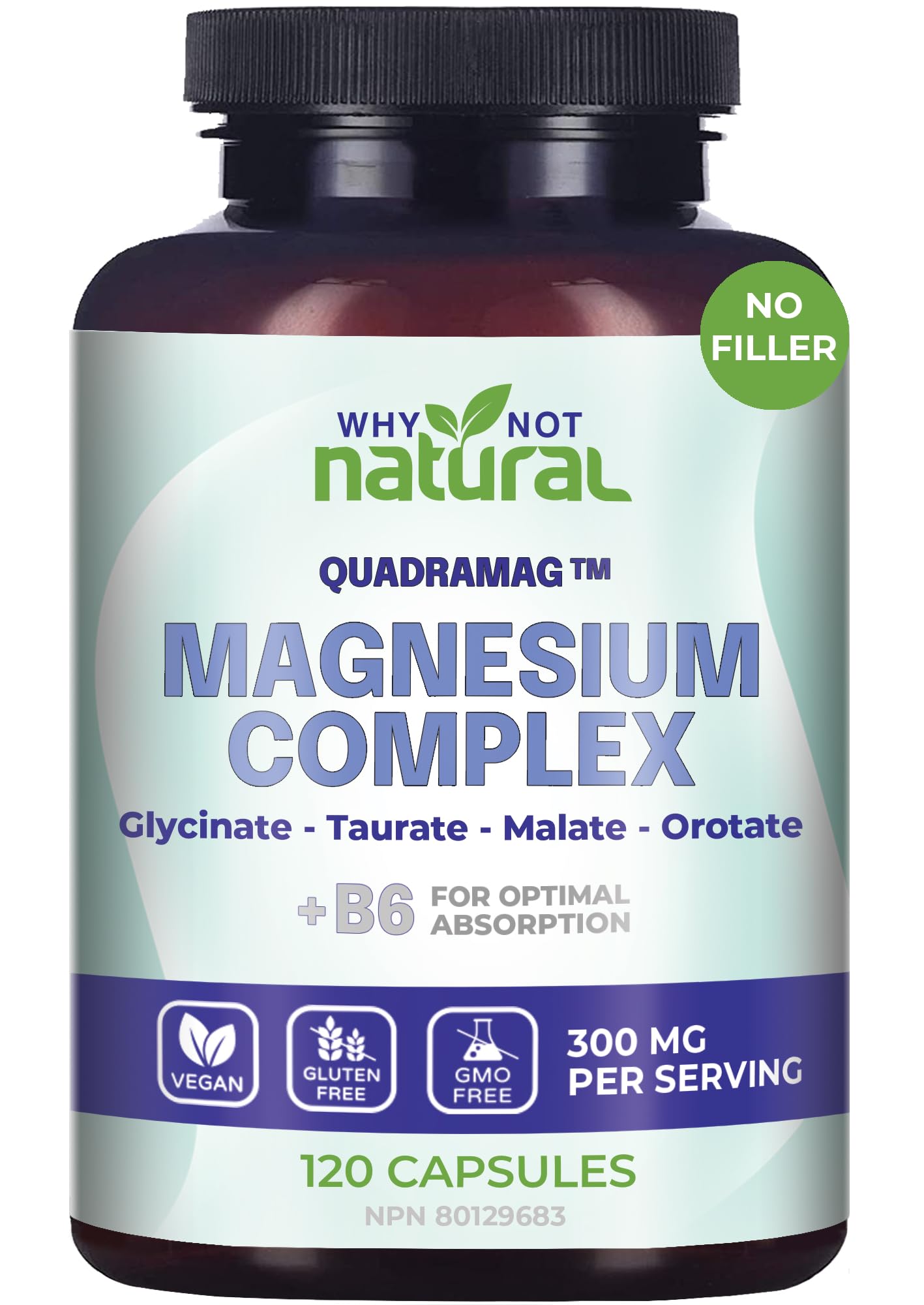 Foto 2 pulgar | Complementa El Complejo De Magnesio 4 En 1 Why Not Natural De 300 Mg - Venta Internacional.