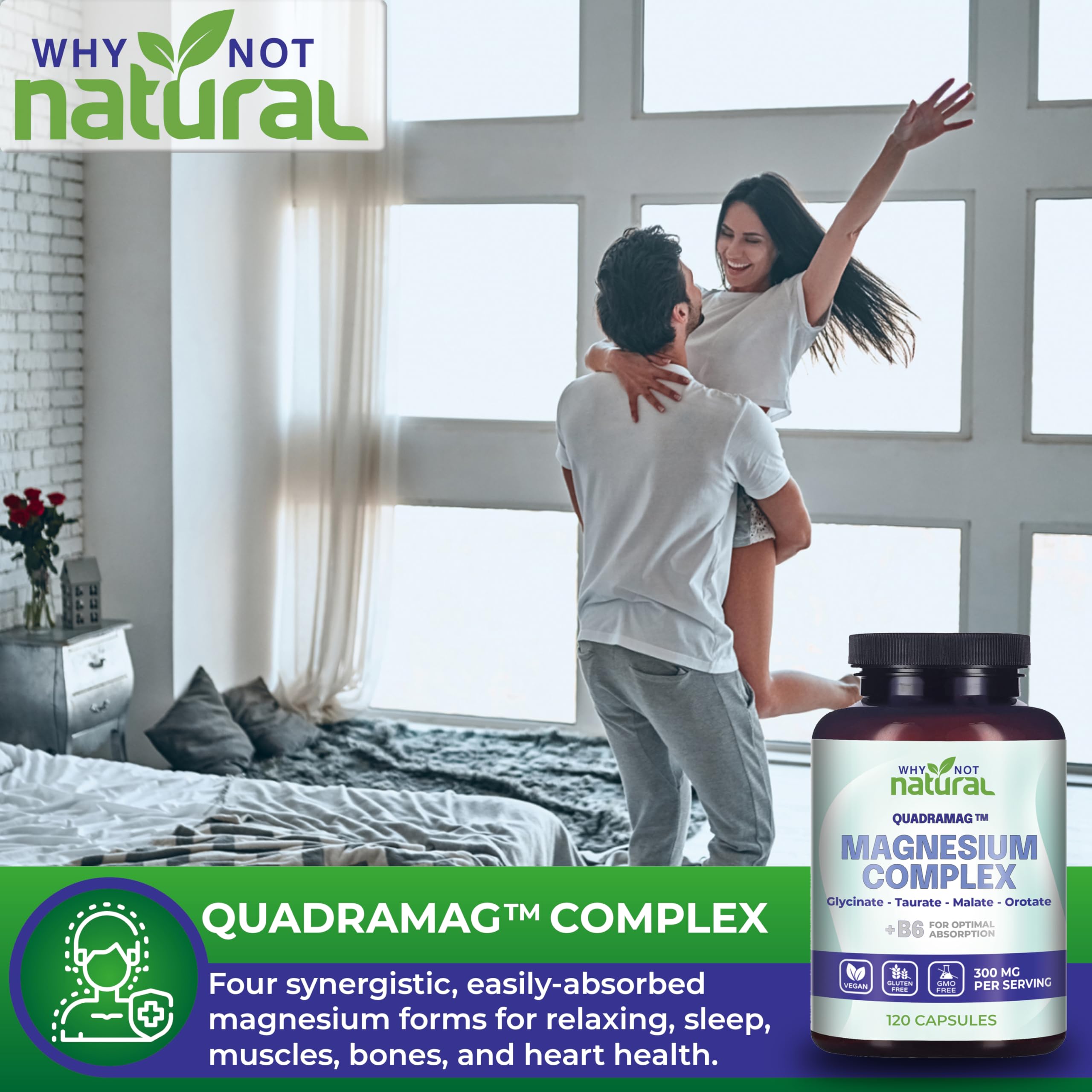 Foto 4 | Complementa El Complejo De Magnesio 4 En 1 Why Not Natural De 300 Mg - Venta Internacional.