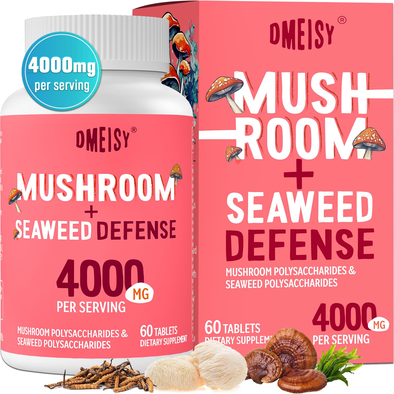 Foto 1 | Suplemento Dmeisy Sublingual De 4000 Mg  Complejo De Hongos  60 Tabletas - Venta Internacional.