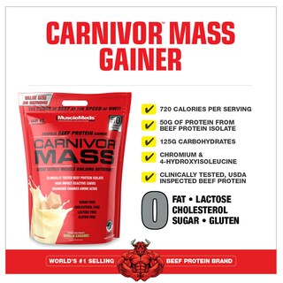 Foto 4 | Protein Gainer Musclemeds Carnivor Mass De Ternera Anabólica 4 54 Kg - Venta Internacional.