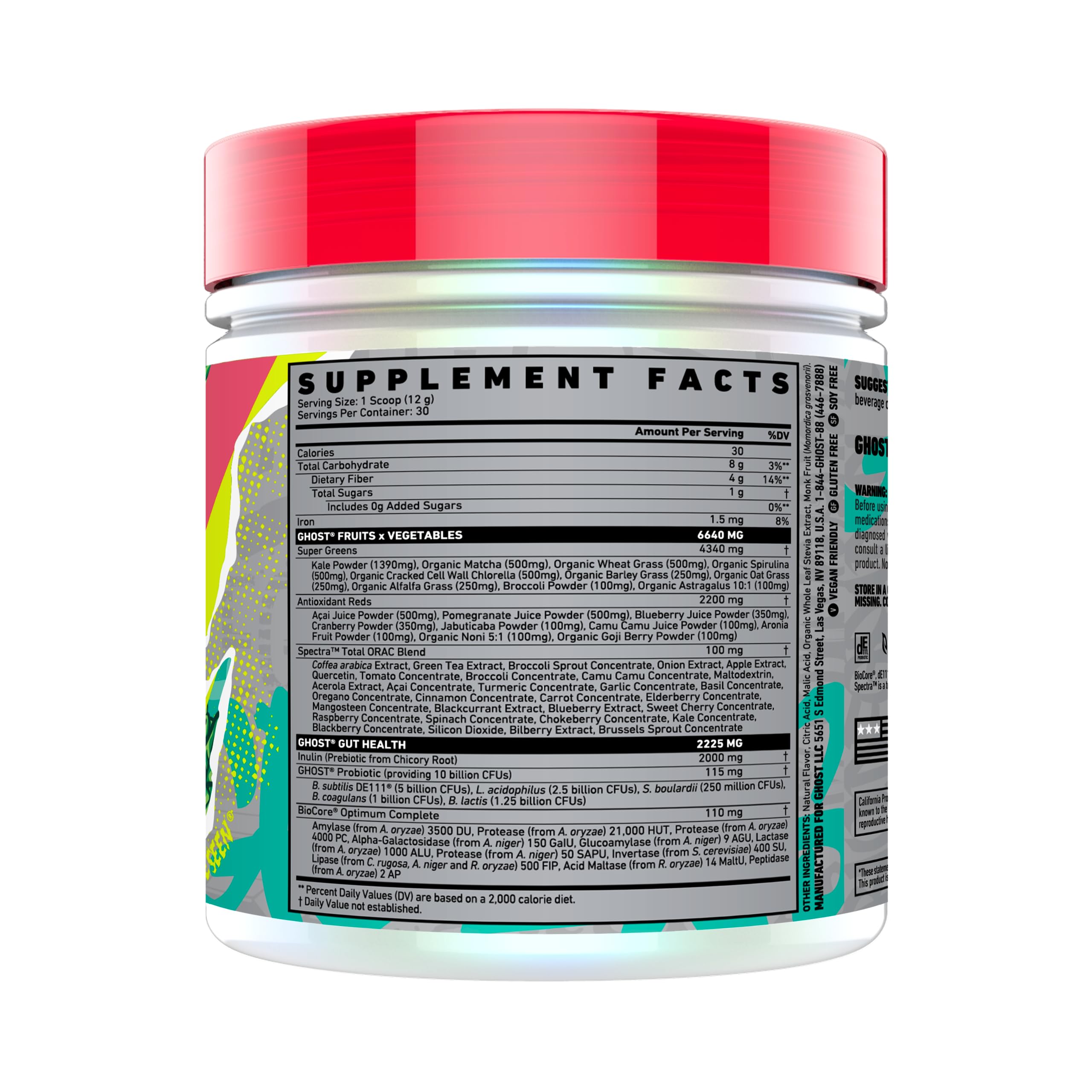 Foto 3 pulgar | Suplemento Ghost Greens Powder Pink Lemonade 30 Porciones - Venta Internacional.